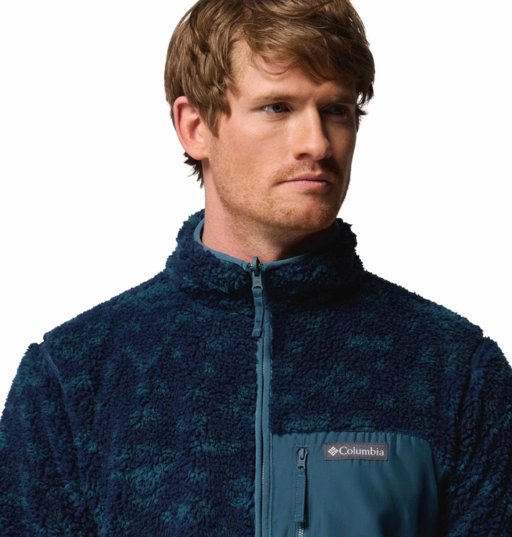 Columbia Men Navy Blue Winter Pass Reversible Fleece Jacket - Image 11