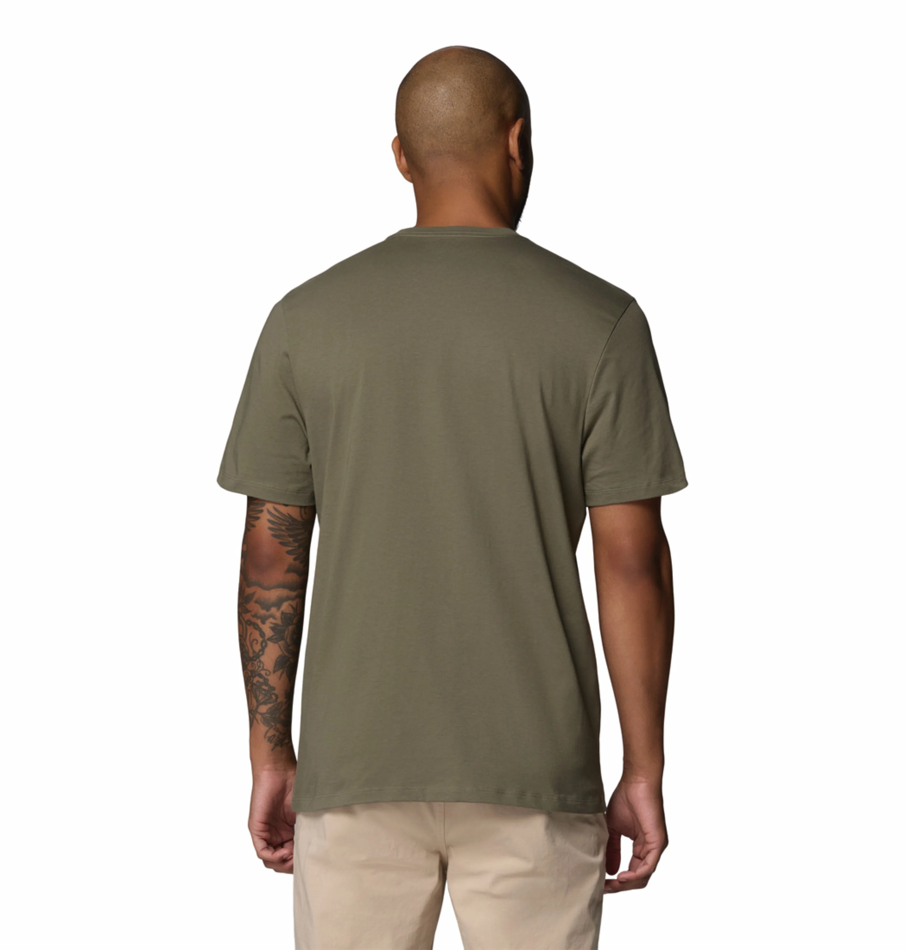 Columbia Men Olive Green CSC Basic Logo Tshirt - Image 4