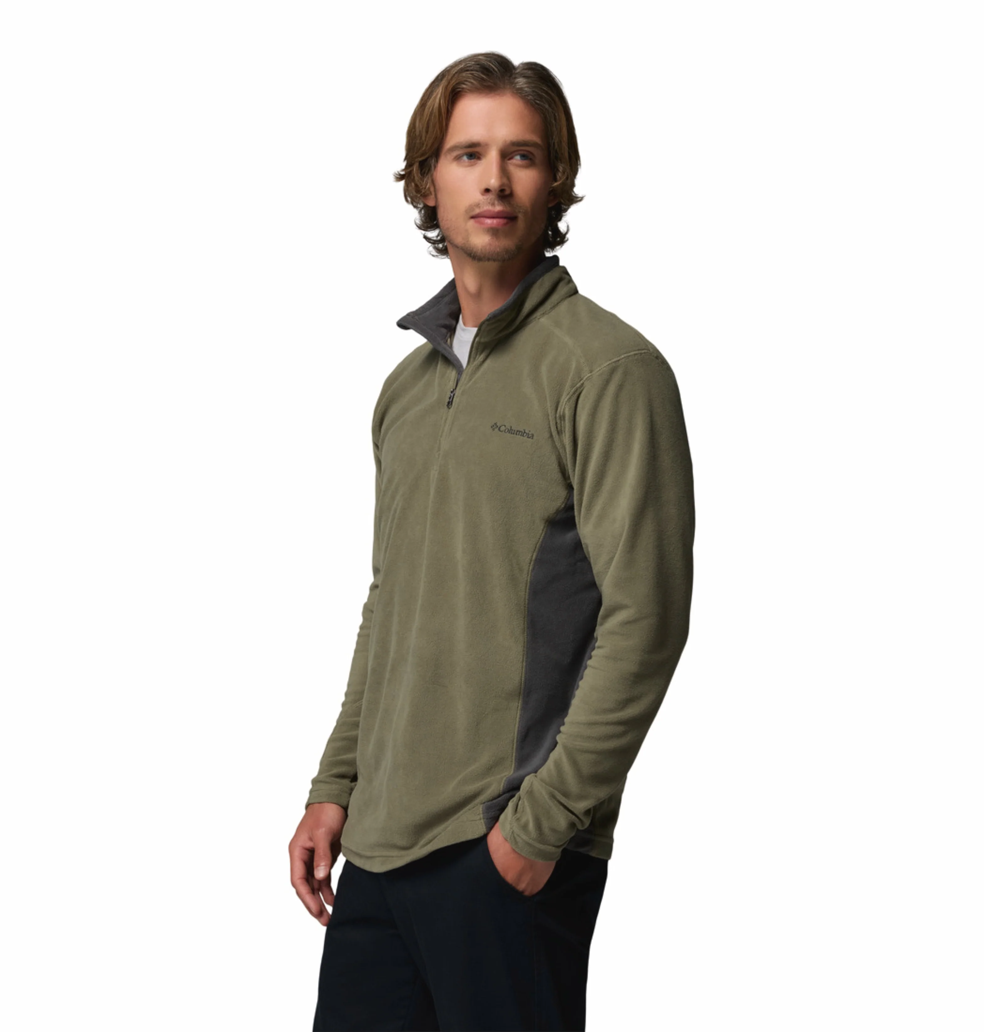 Columbia Men Olive Green Klamath Range II Pullover - Image 5