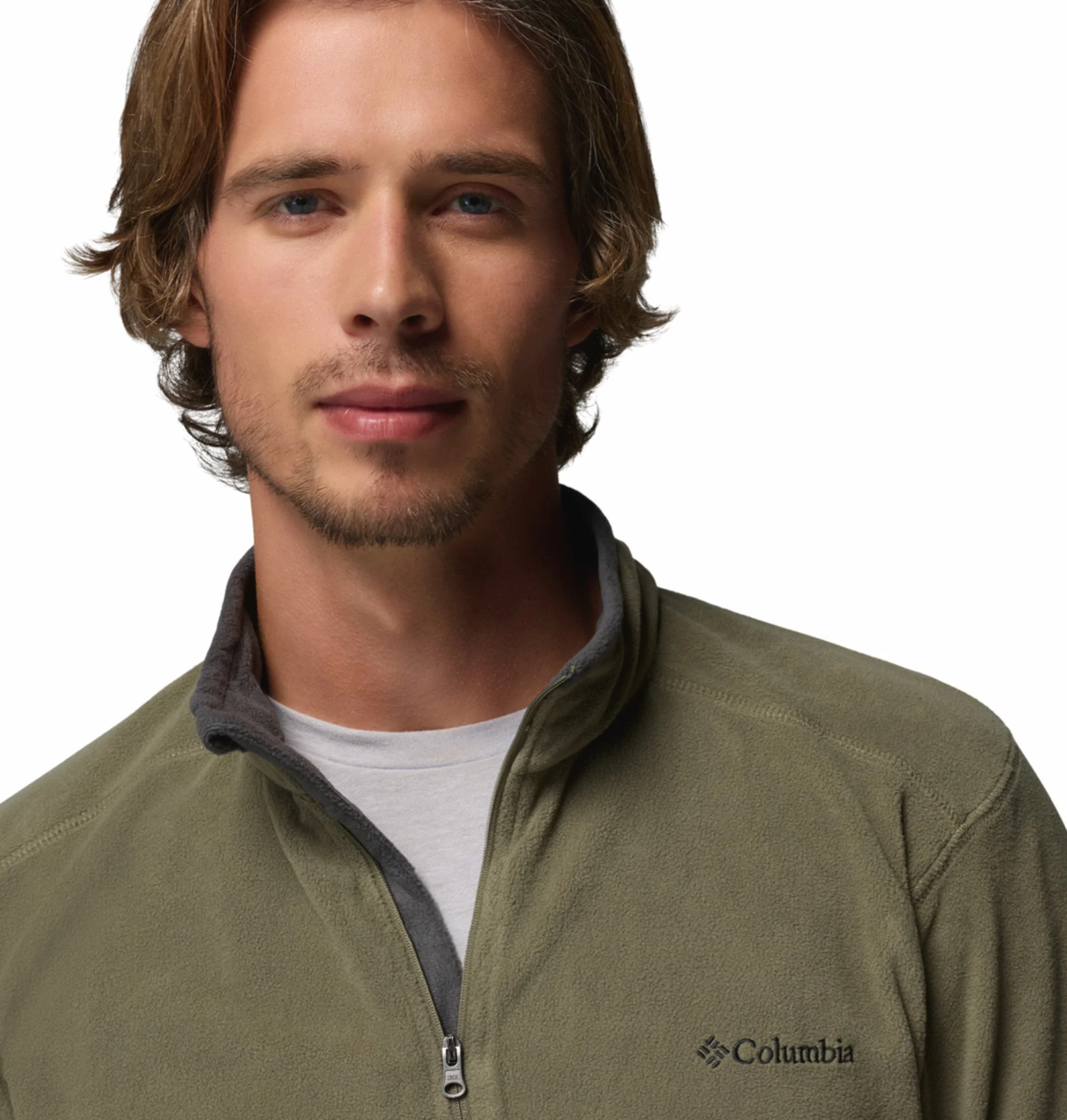 Columbia Men Olive Green Klamath Range II Pullover - Image 7
