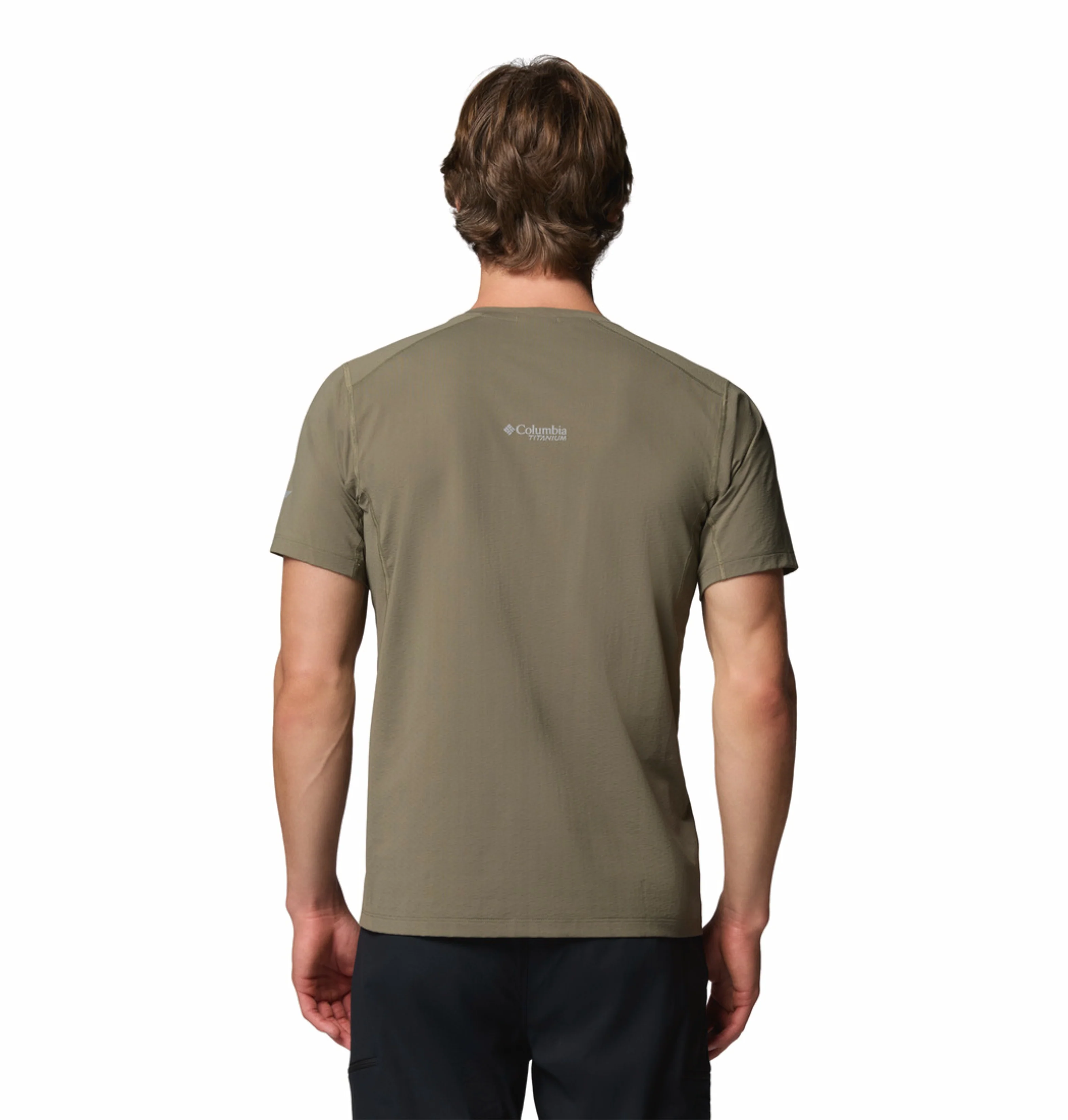 Columbia Men Olive Green Omni-Freeze Diamond Peak Pro Tshirt - Image 4