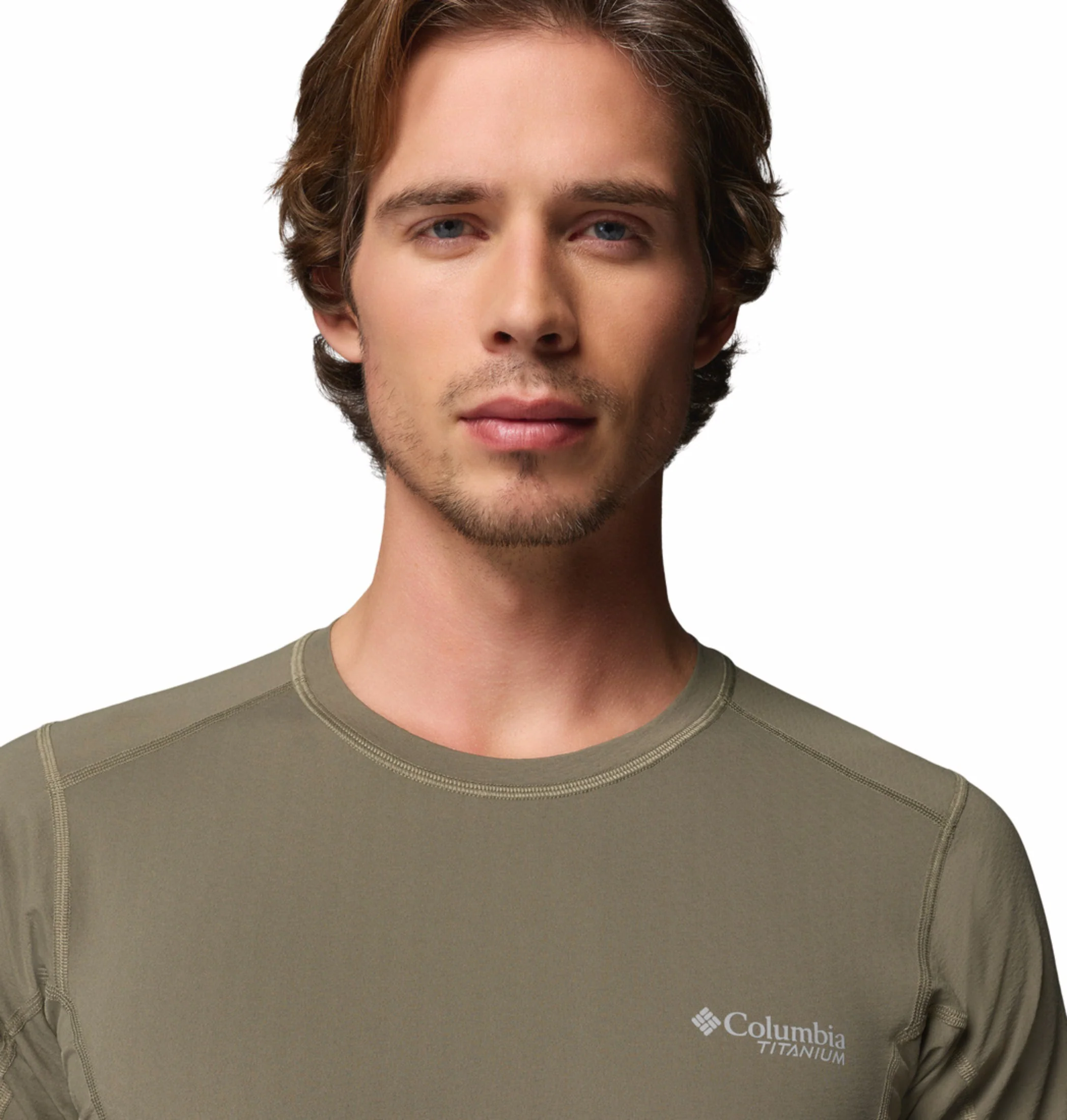 Columbia Men Olive Green Omni-Freeze Diamond Peak Pro Tshirt - Image 6
