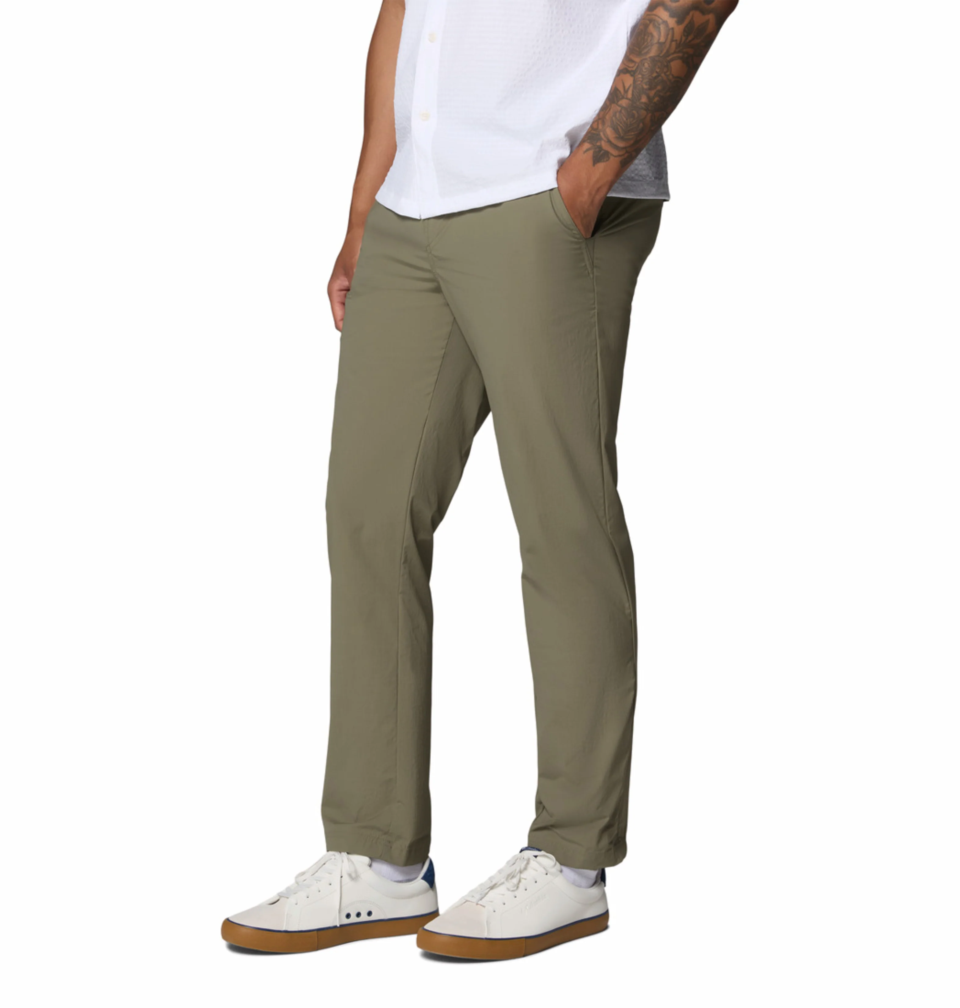 Columbia Men Olive Green Omni-Freeze ROC Lite Chino Pant - Image 5