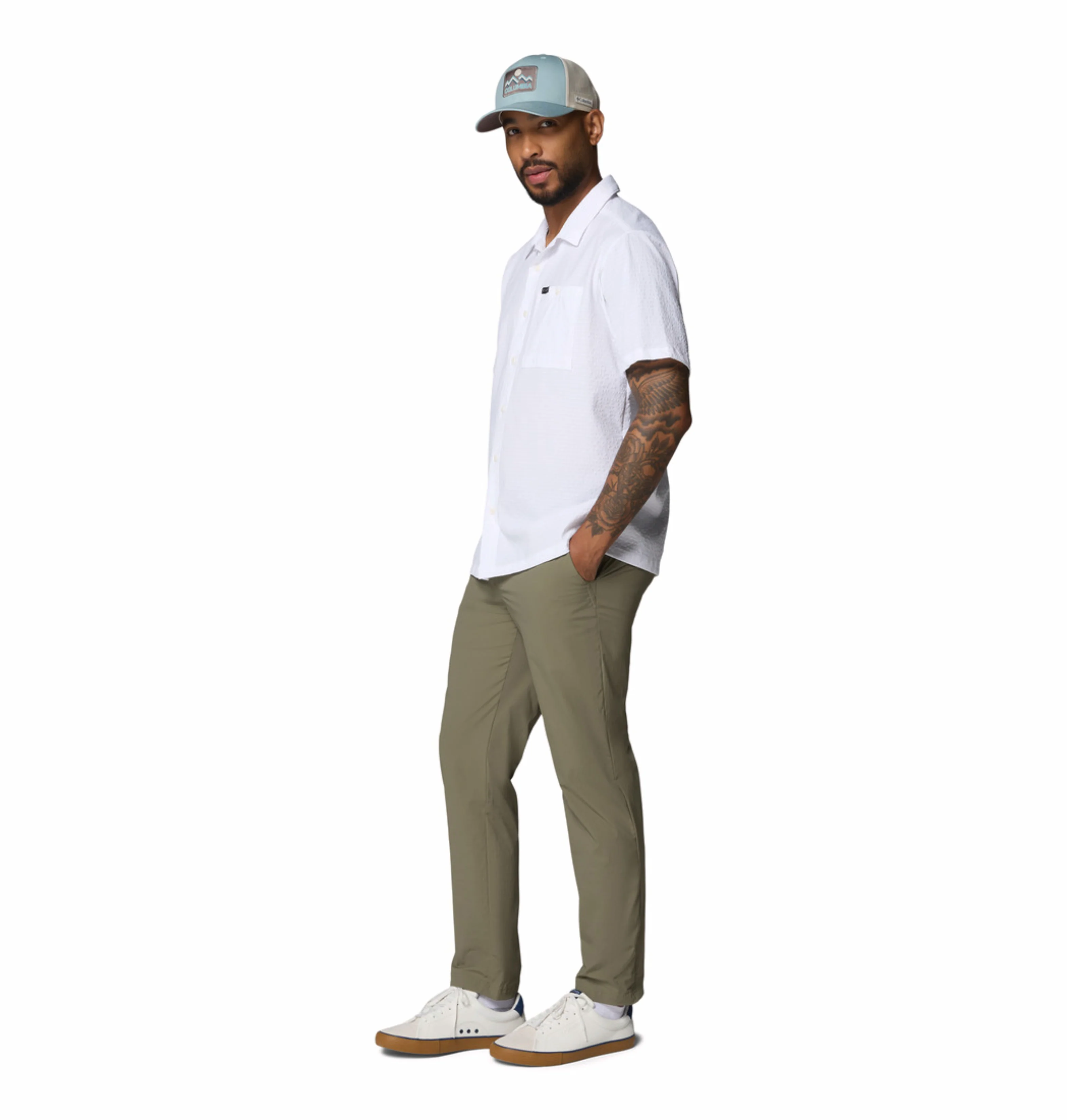 Columbia Men Olive Green Omni-Freeze ROC Lite Chino Pant - Image 6
