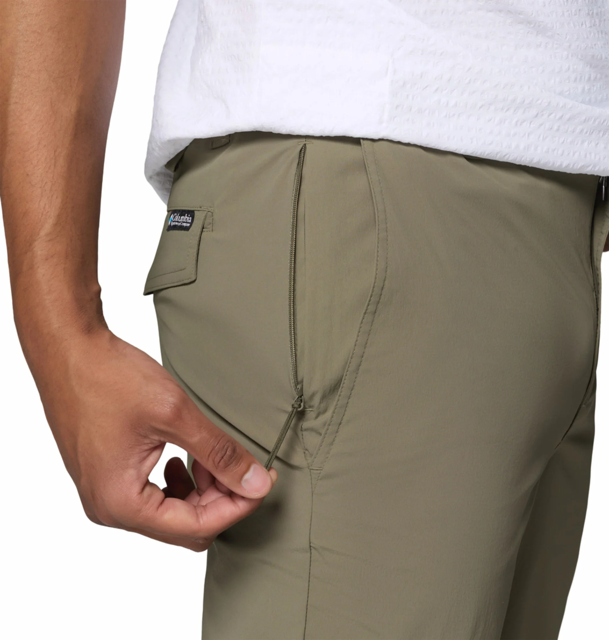 Columbia Men Olive Green Omni-Freeze ROC Lite Chino Pant - Image 8