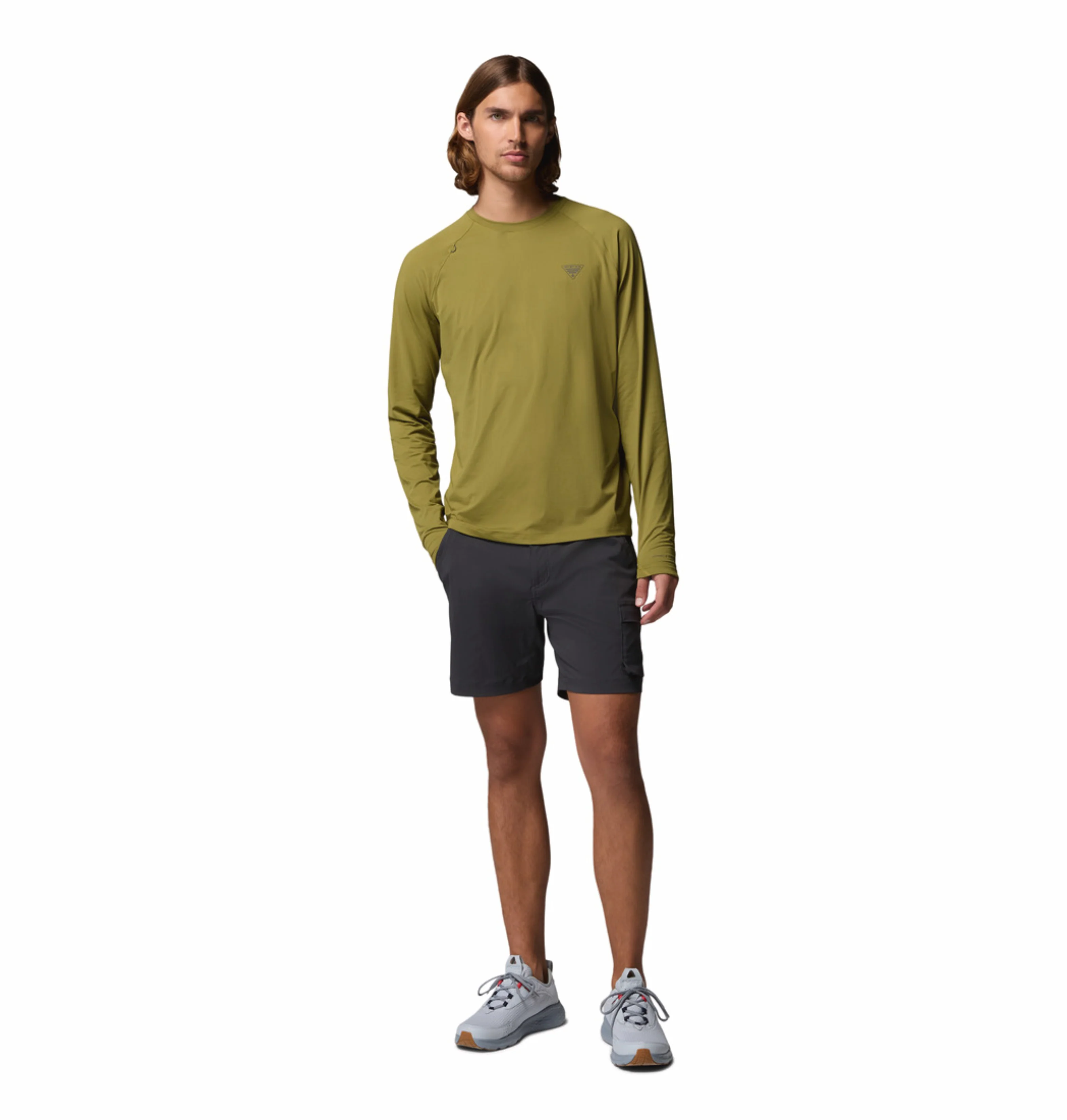 Columbia Men Olive Green Omni-Freeze Wild Cast Sun Tshirt - Image 6