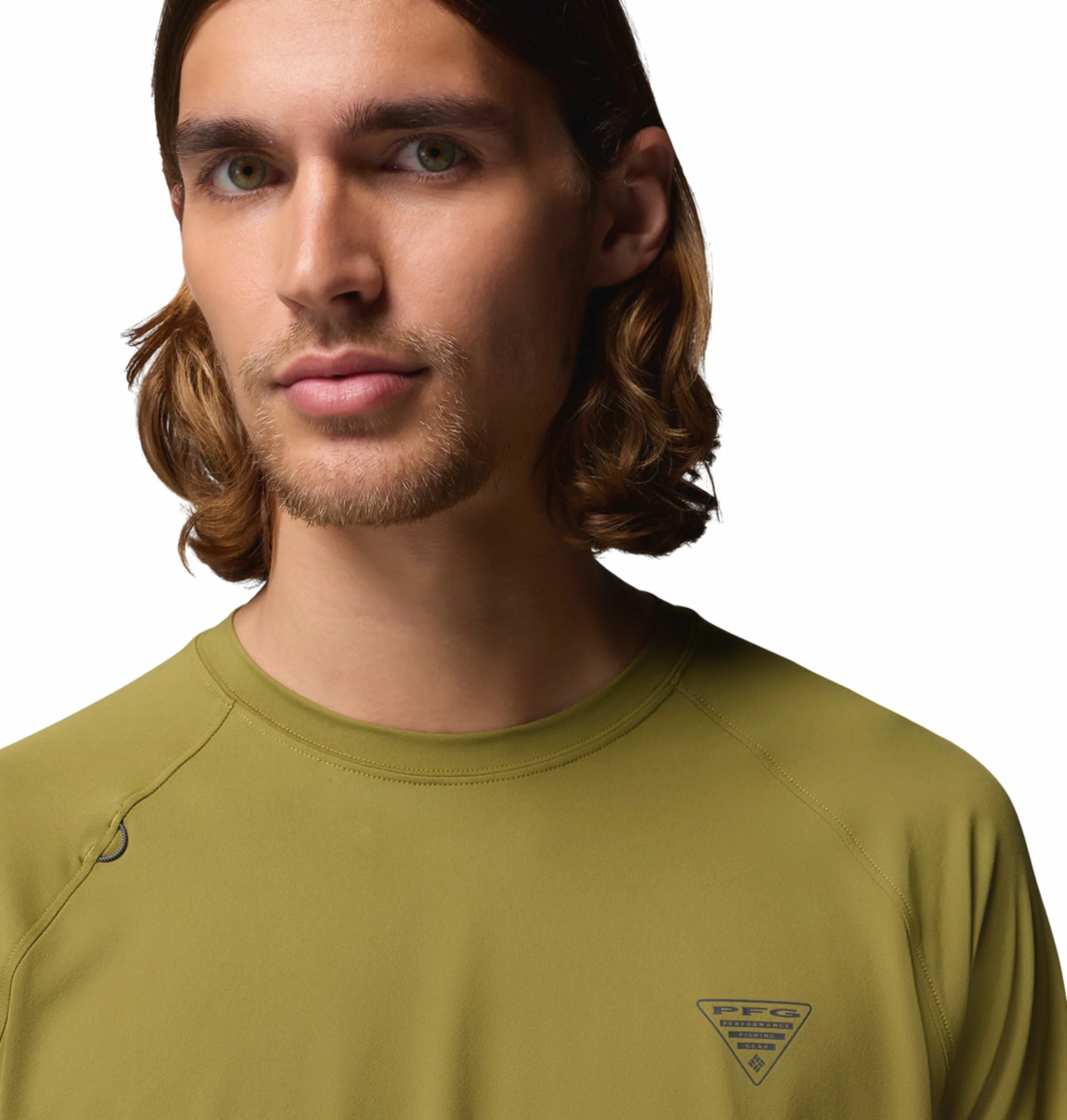 Columbia Men Olive Green Omni-Freeze Wild Cast Sun Tshirt - Image 7