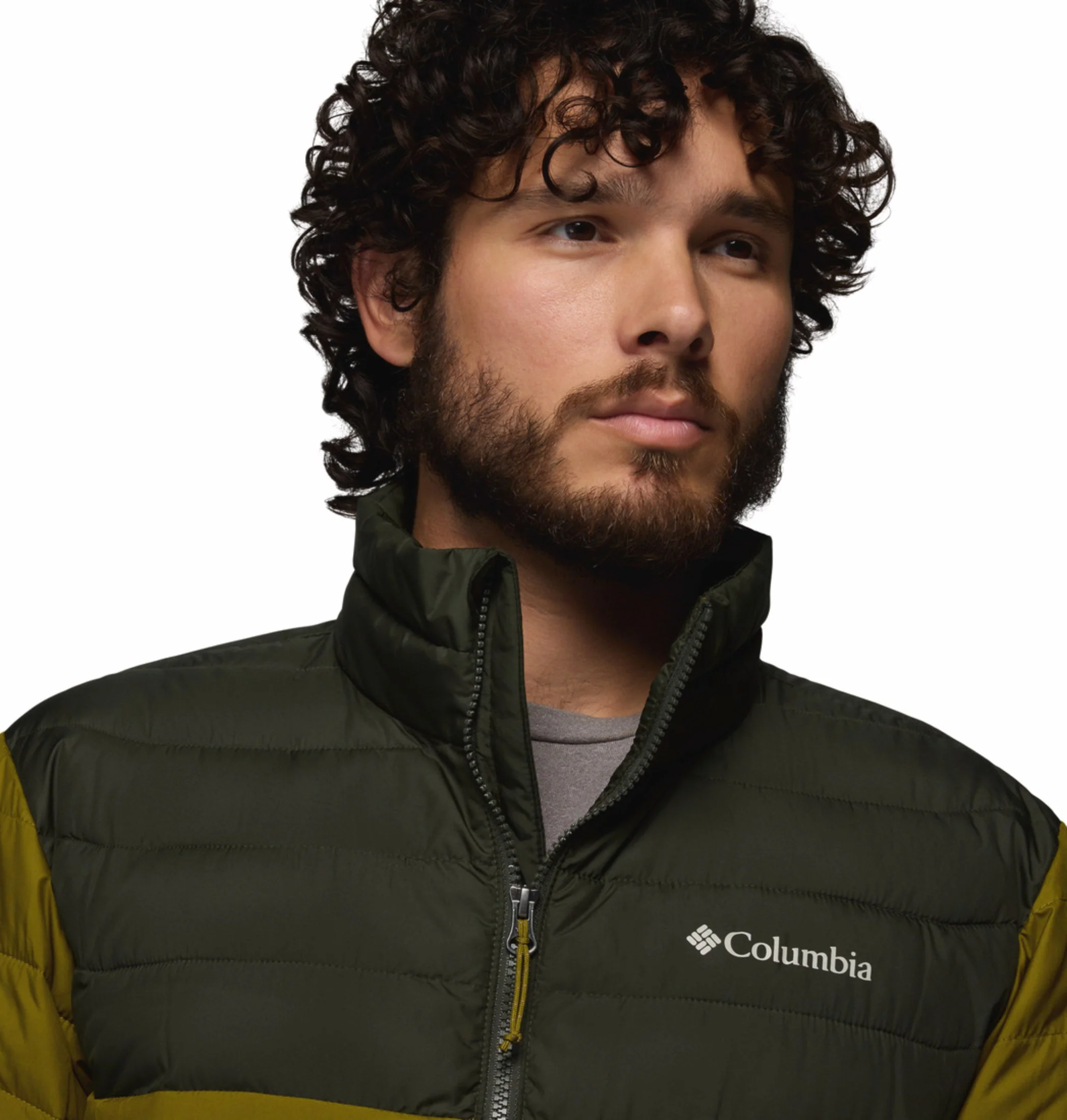 Columbia Men Olive Green Omni-Heat Powder Lite II Synthetic Down Jacket - Image 6