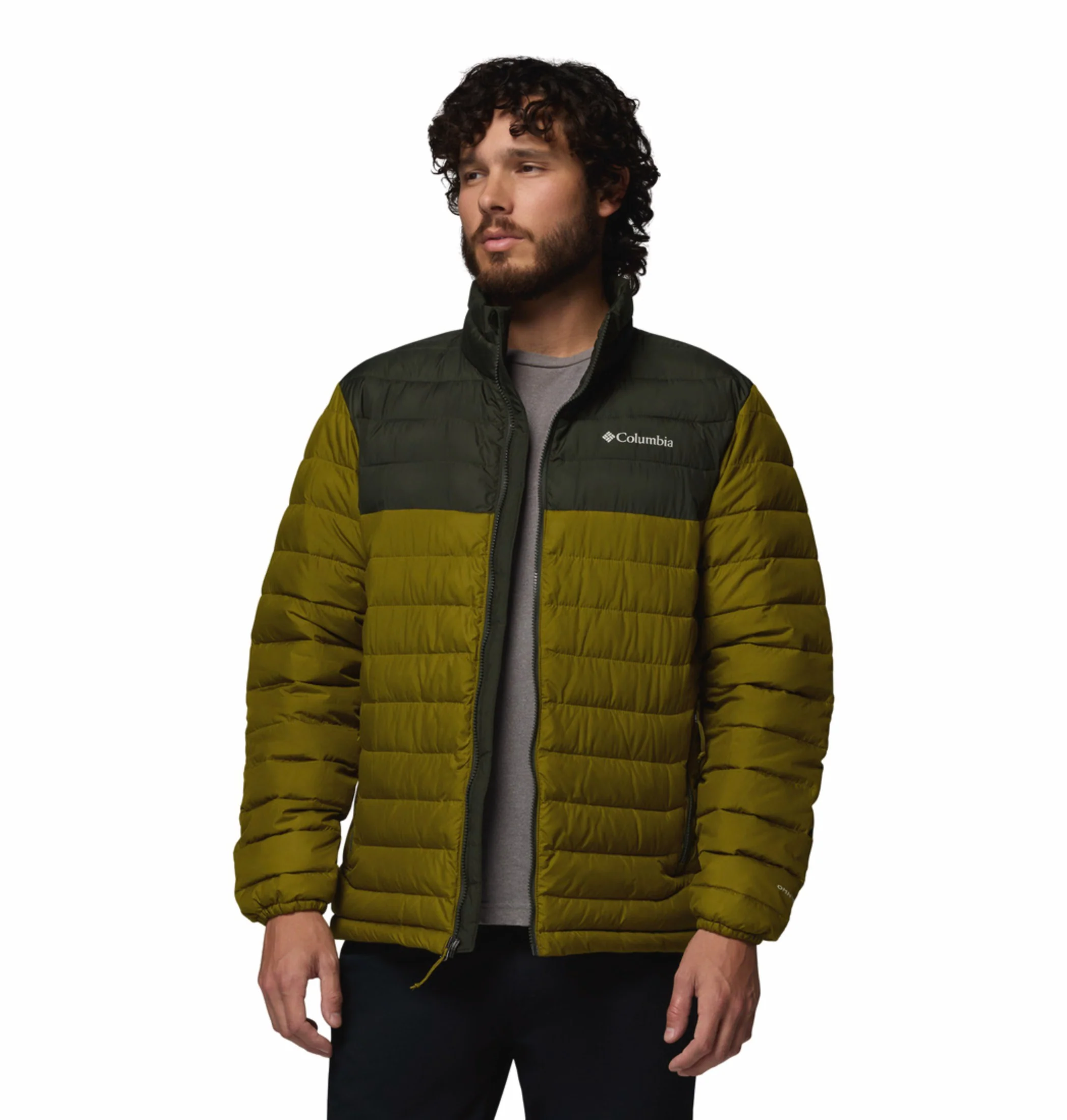 Columbia Men Olive Green Omni-Heat Powder Lite II Synthetic Down Jacket - Image 8