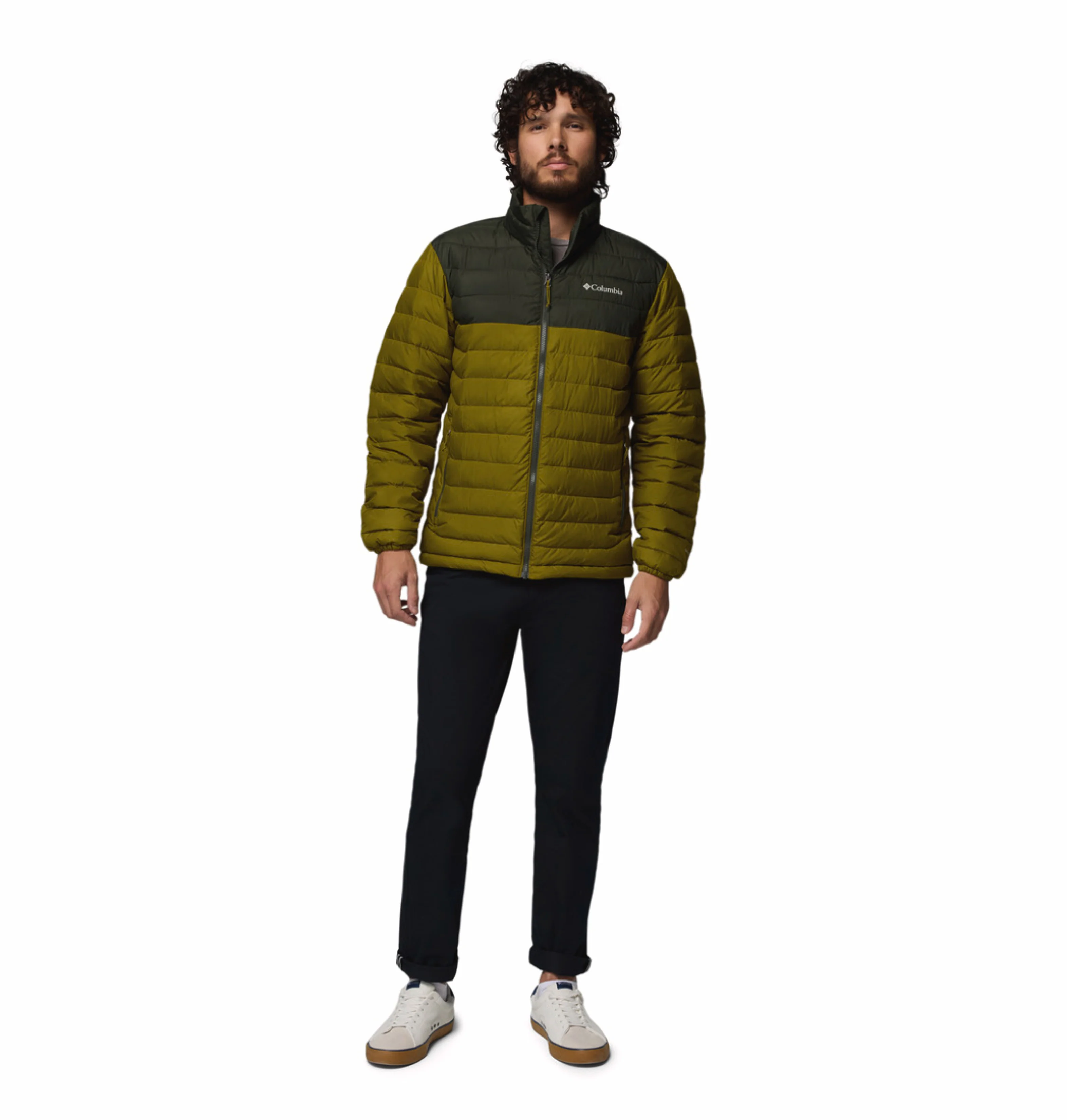 Columbia Men Olive Green Omni-Heat Powder Lite II Synthetic Down Jacket - Image 9