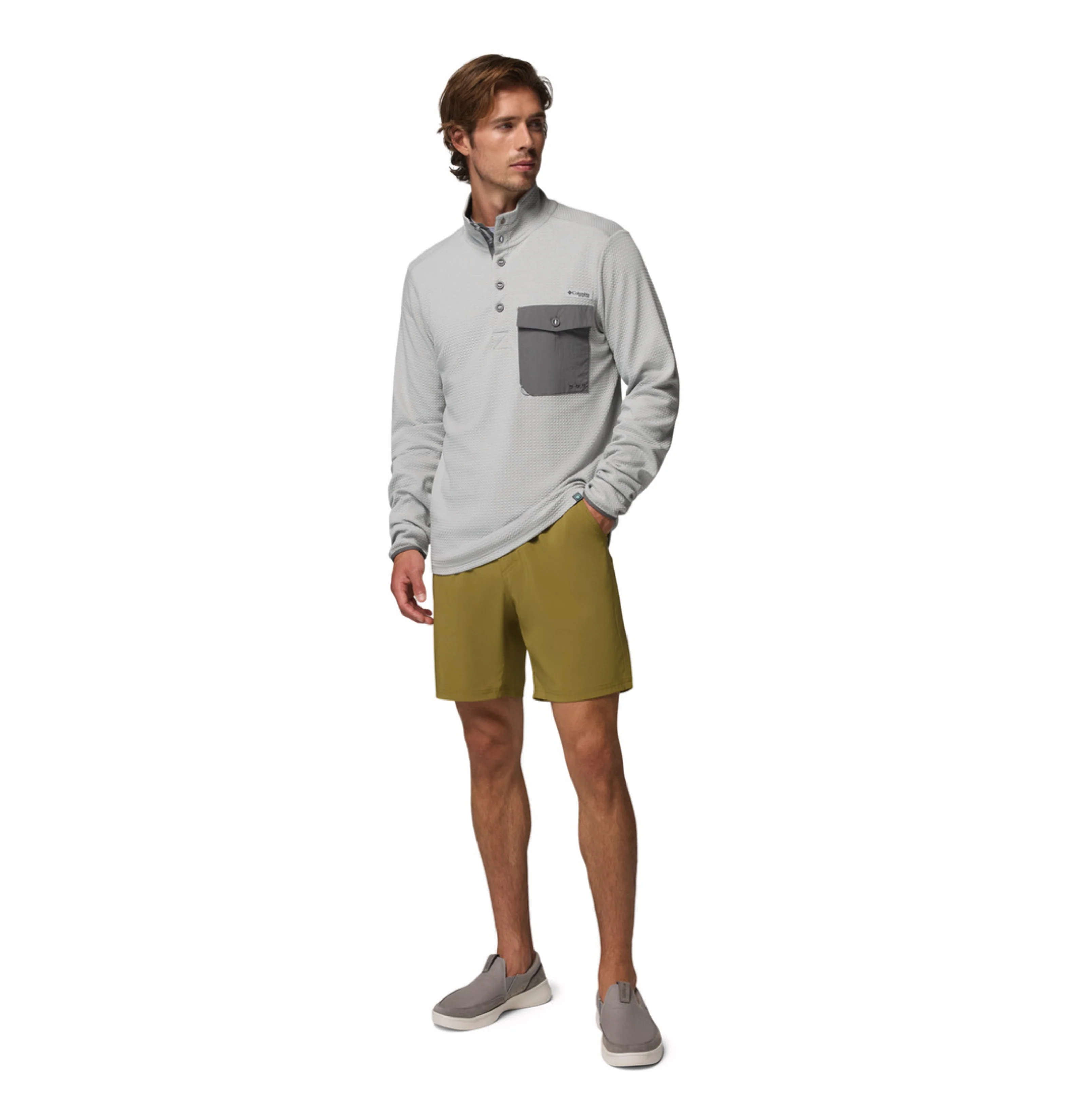 Columbia Men Olive Green Omni-Shade PFG Uncharted Short - Image 6