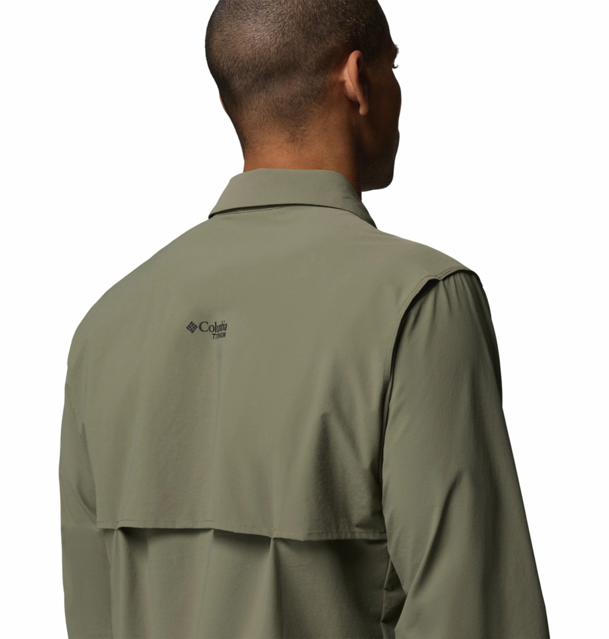 Columbia Men Olive Green Omni-Shade Silver Ridge Elite Long Sleeve Shirt - Image 10