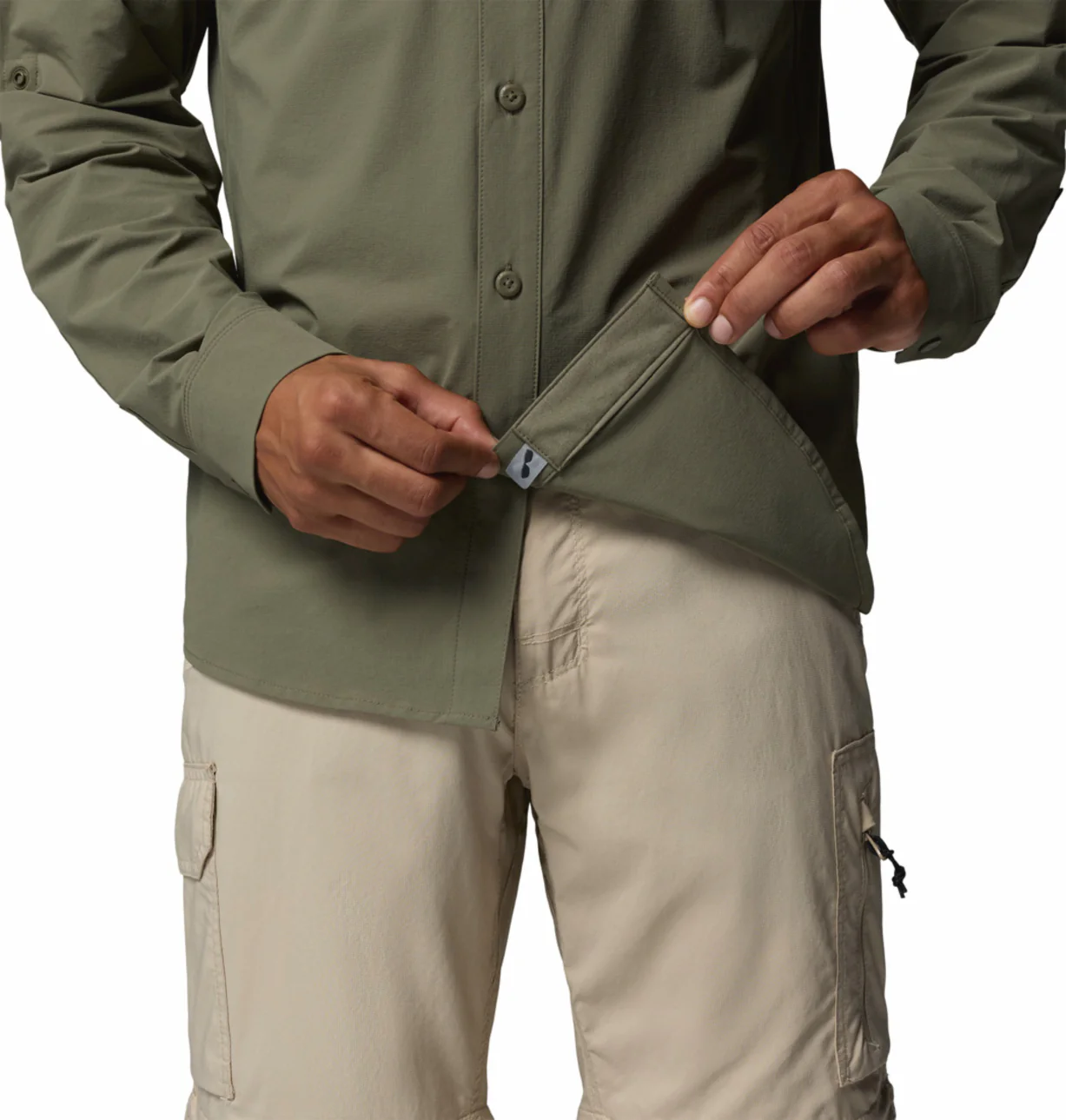 Columbia Men Olive Green Omni-Shade Silver Ridge Elite Long Sleeve Shirt - Image 11