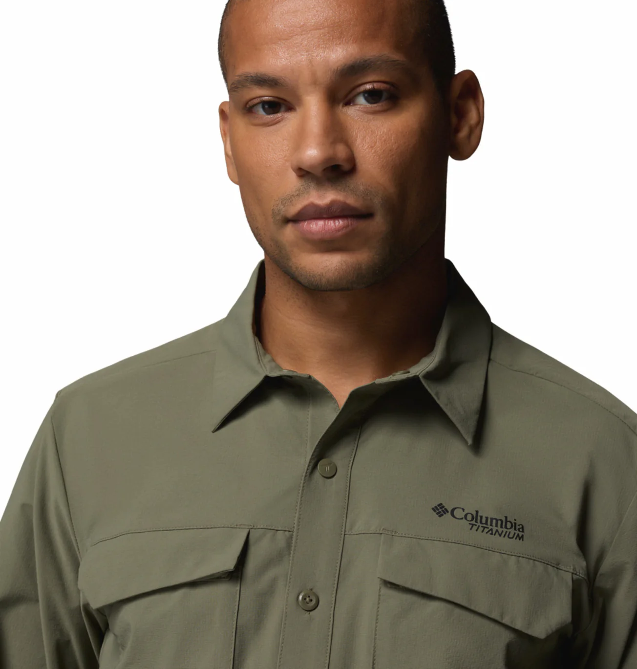 Columbia Men Olive Green Omni-Shade Silver Ridge Elite Long Sleeve Shirt - Image 8