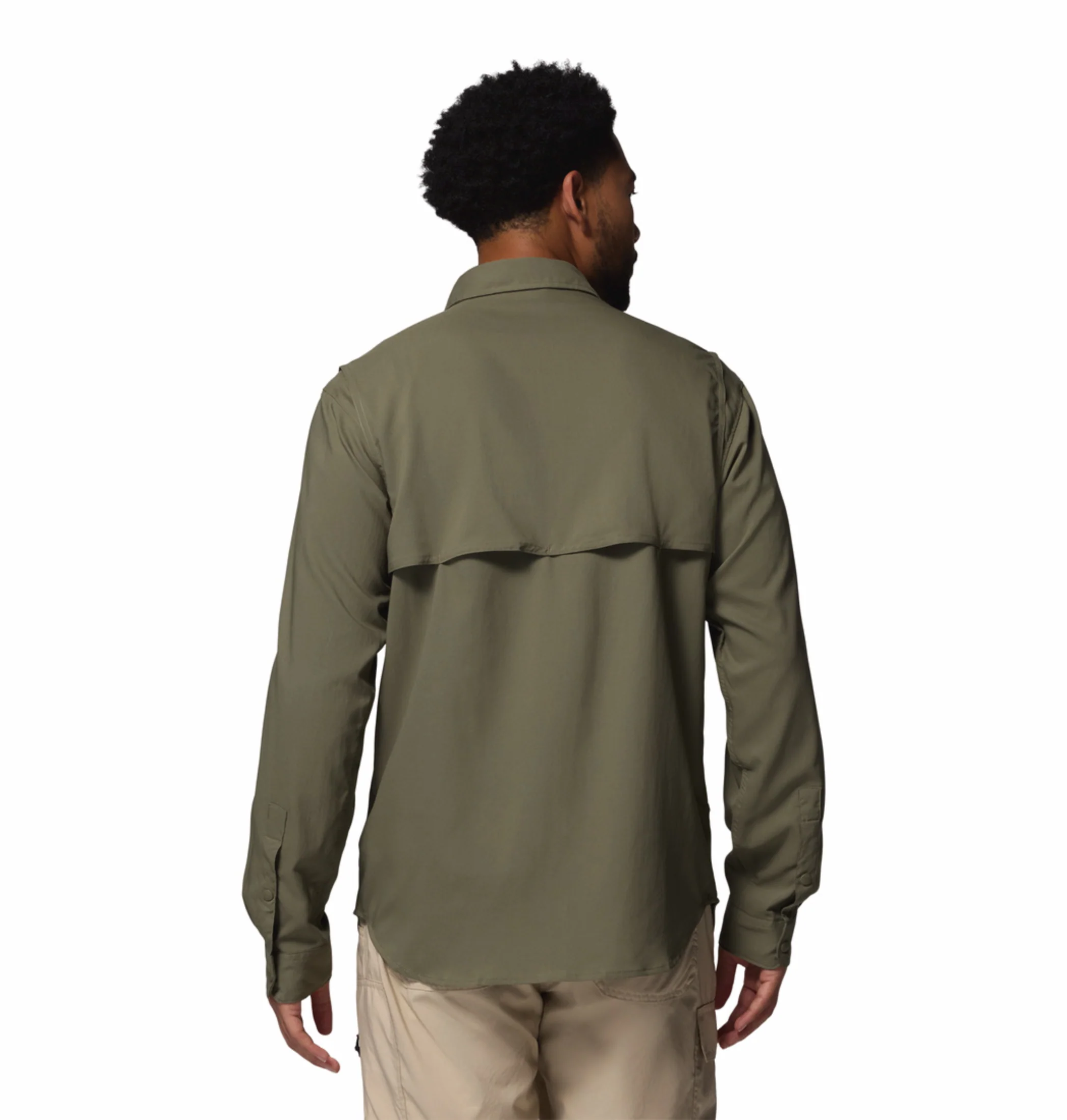 Columbia Men Olive Green Omni-Shade Silver Ridge Utility II Long Sleeve Shirt - Image 4