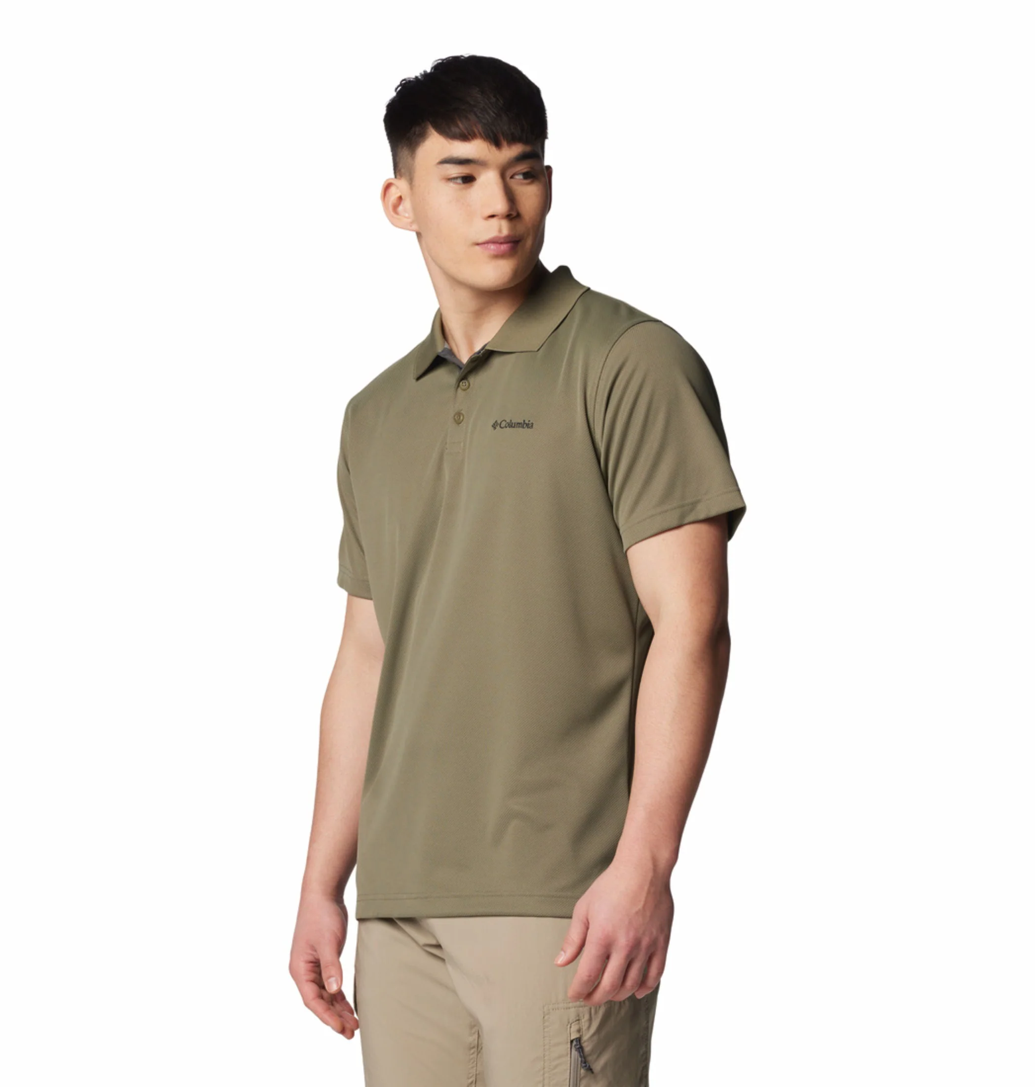 Columbia Men Olive Green Omni-Shade Utilizer Polo Tshirt - Image 5
