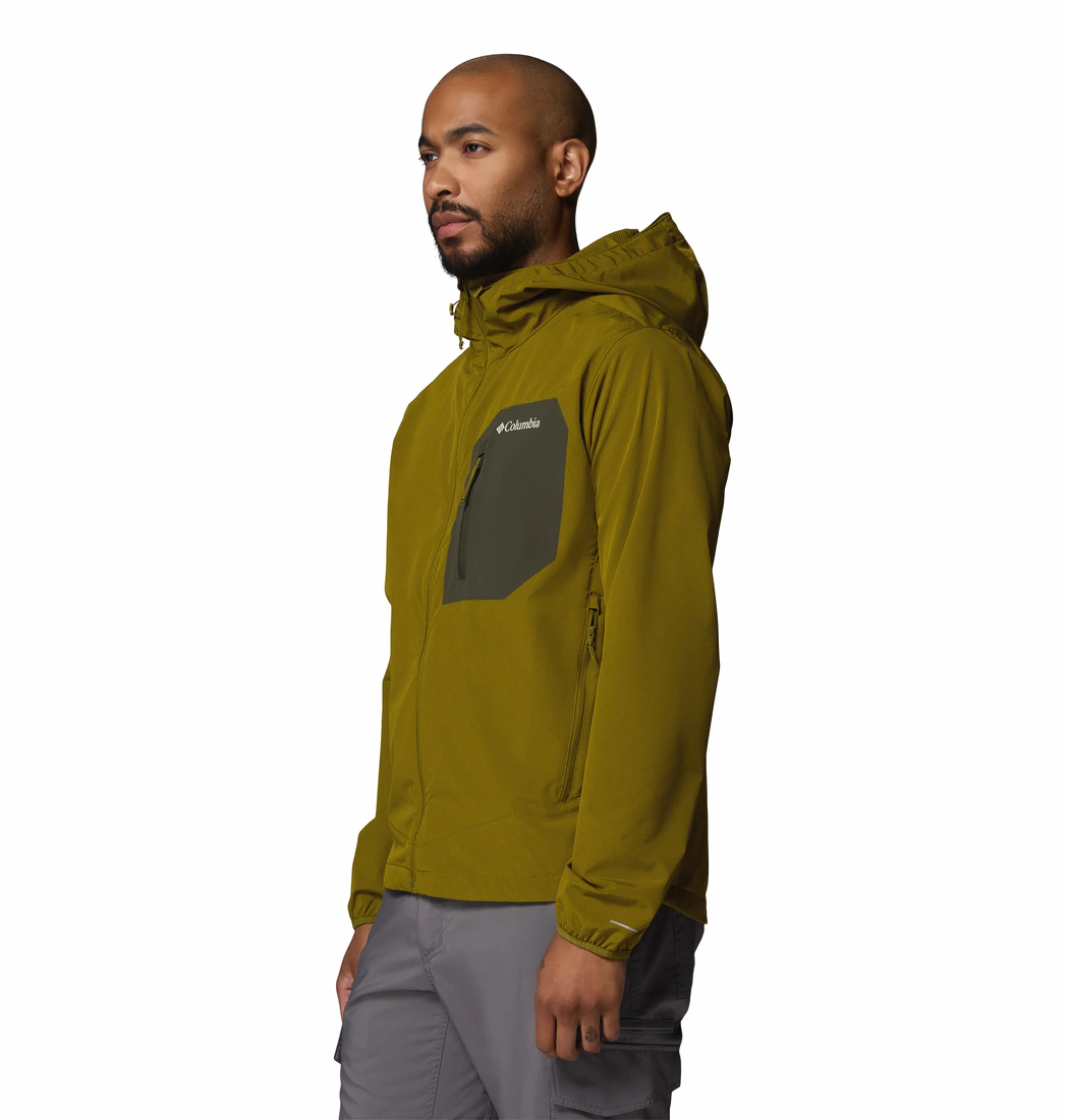 Columbia Men Olive Green Omni-Shield Tall Heights III Soft Shell Jacket - Image 5