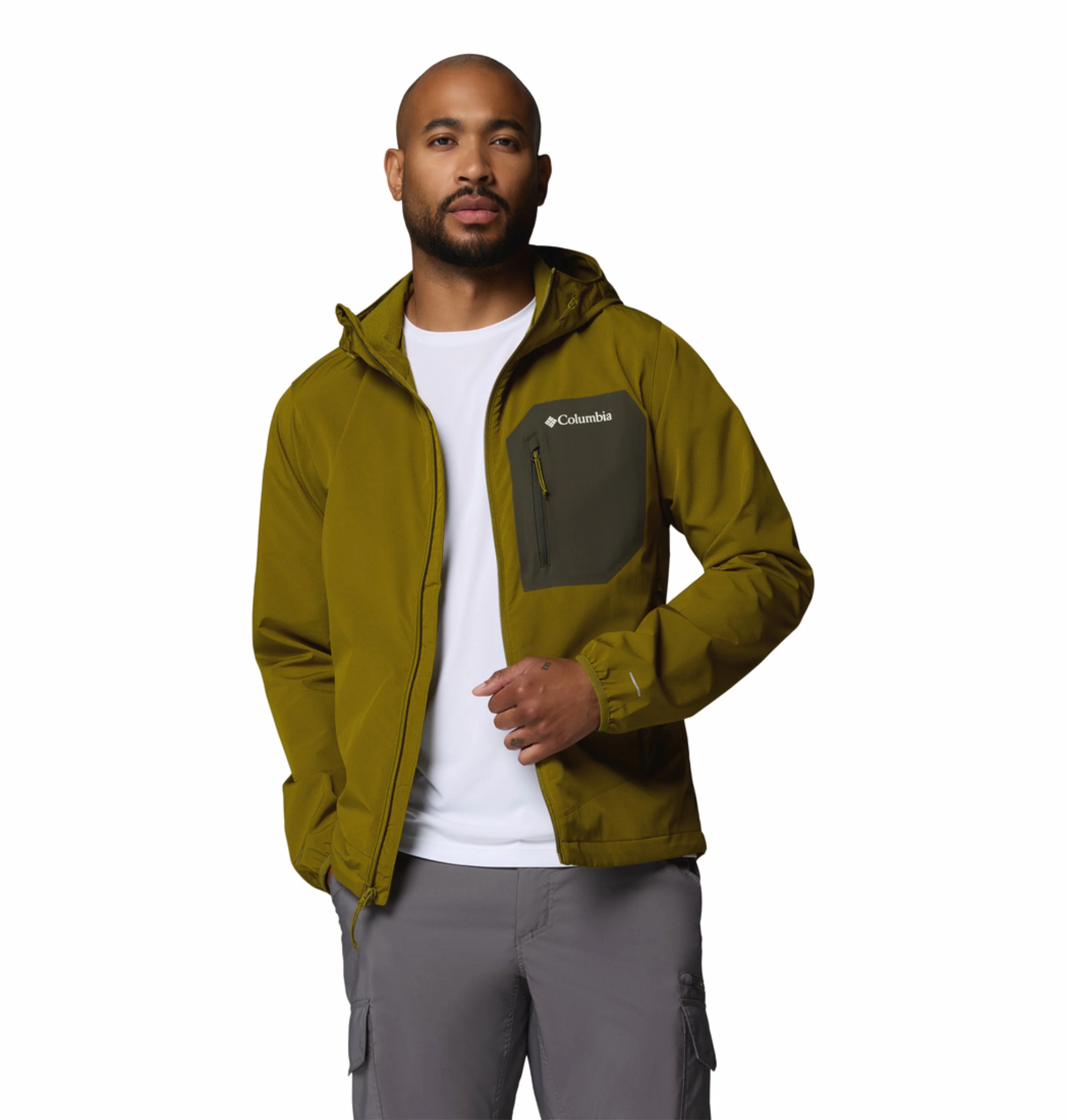 Columbia Men Olive Green Omni-Shield Tall Heights III Soft Shell Jacket - Image 7