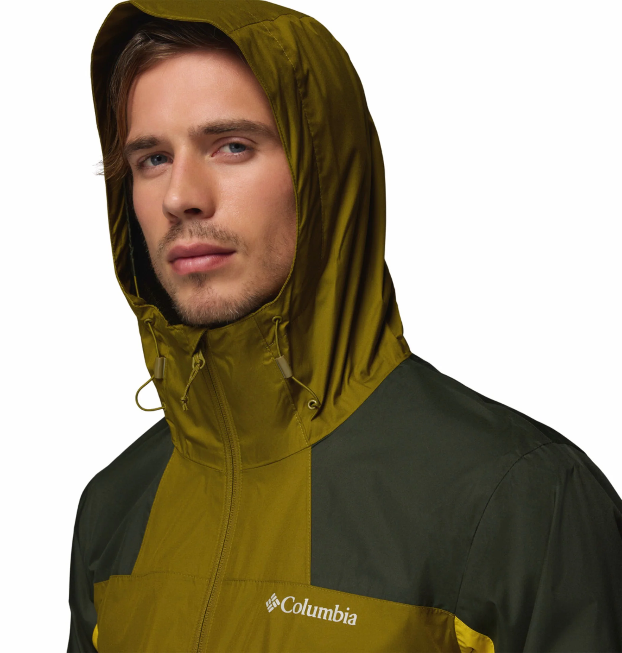 Columbia Men Olive Green Omni-Tech Inner Limits III Rain Jacket - Image 10