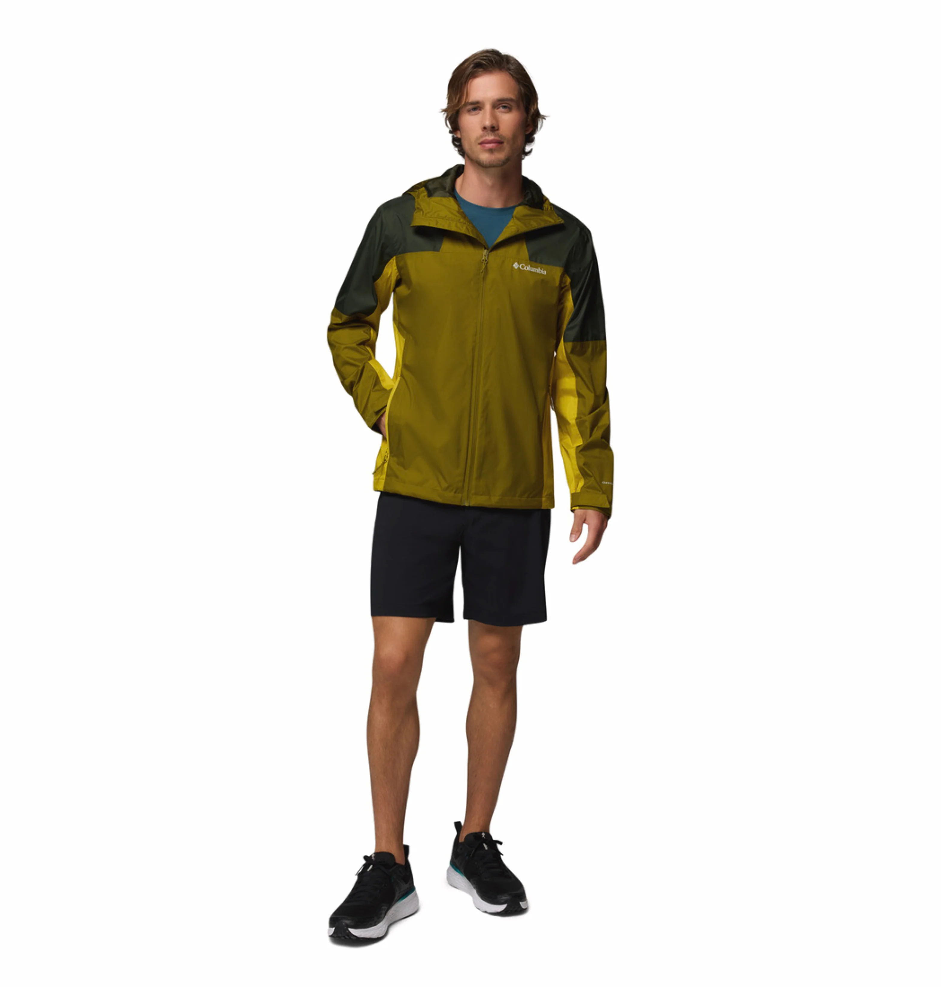 Columbia Men Olive Green Omni-Tech Inner Limits III Rain Jacket - Image 6