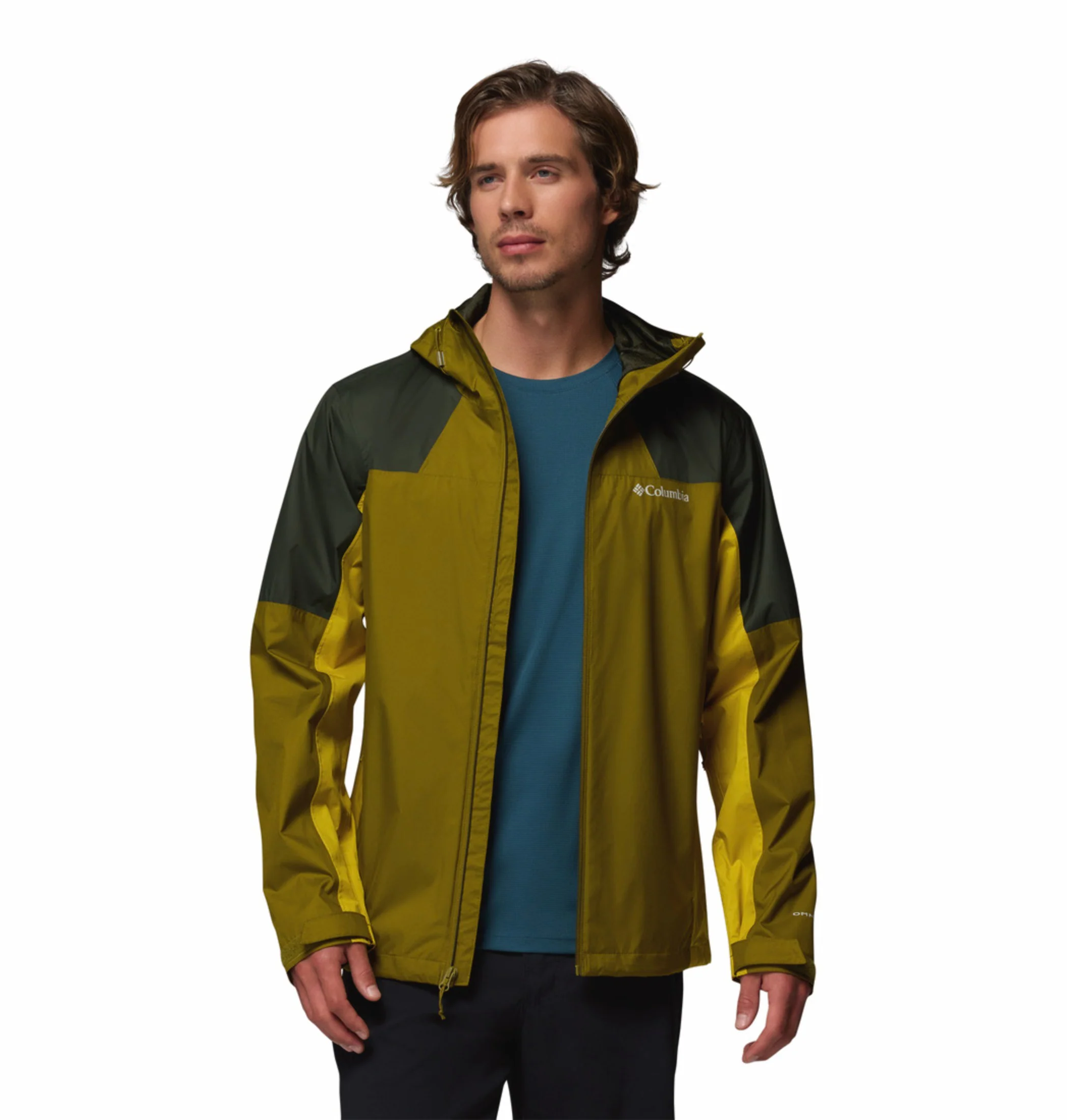 Columbia Men Olive Green Omni-Tech Inner Limits III Rain Jacket - Image 7