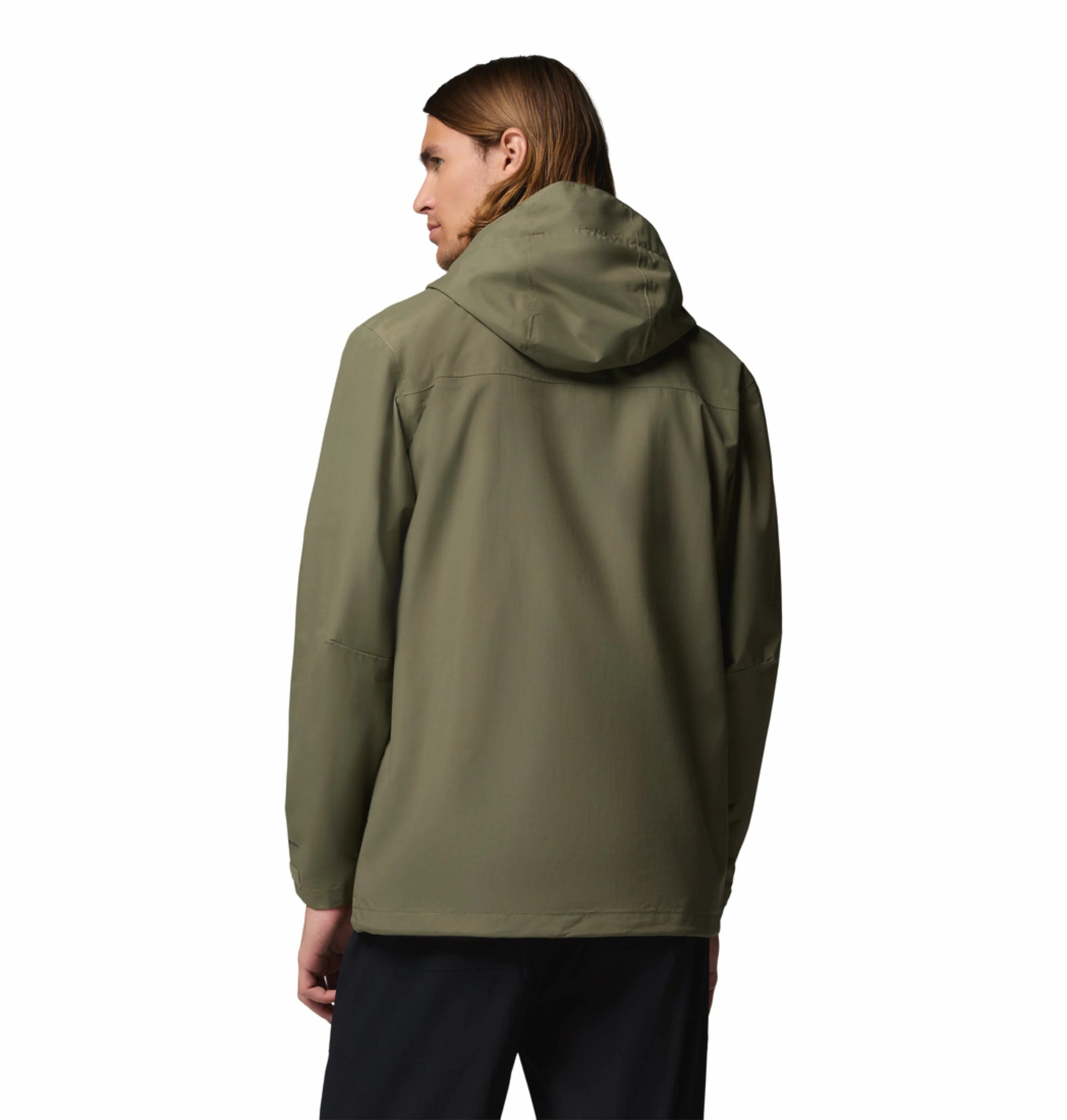 Columbia Men Olive Green Omni-Tech Landroamer II Rain Jacket - Image 4