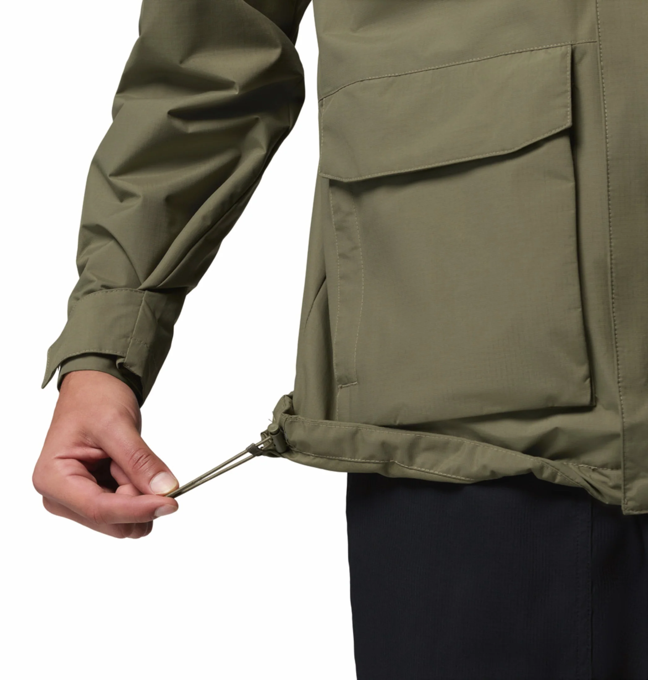 Columbia Men Olive Green Omni-Tech Landroamer II Rain Jacket - Image 5