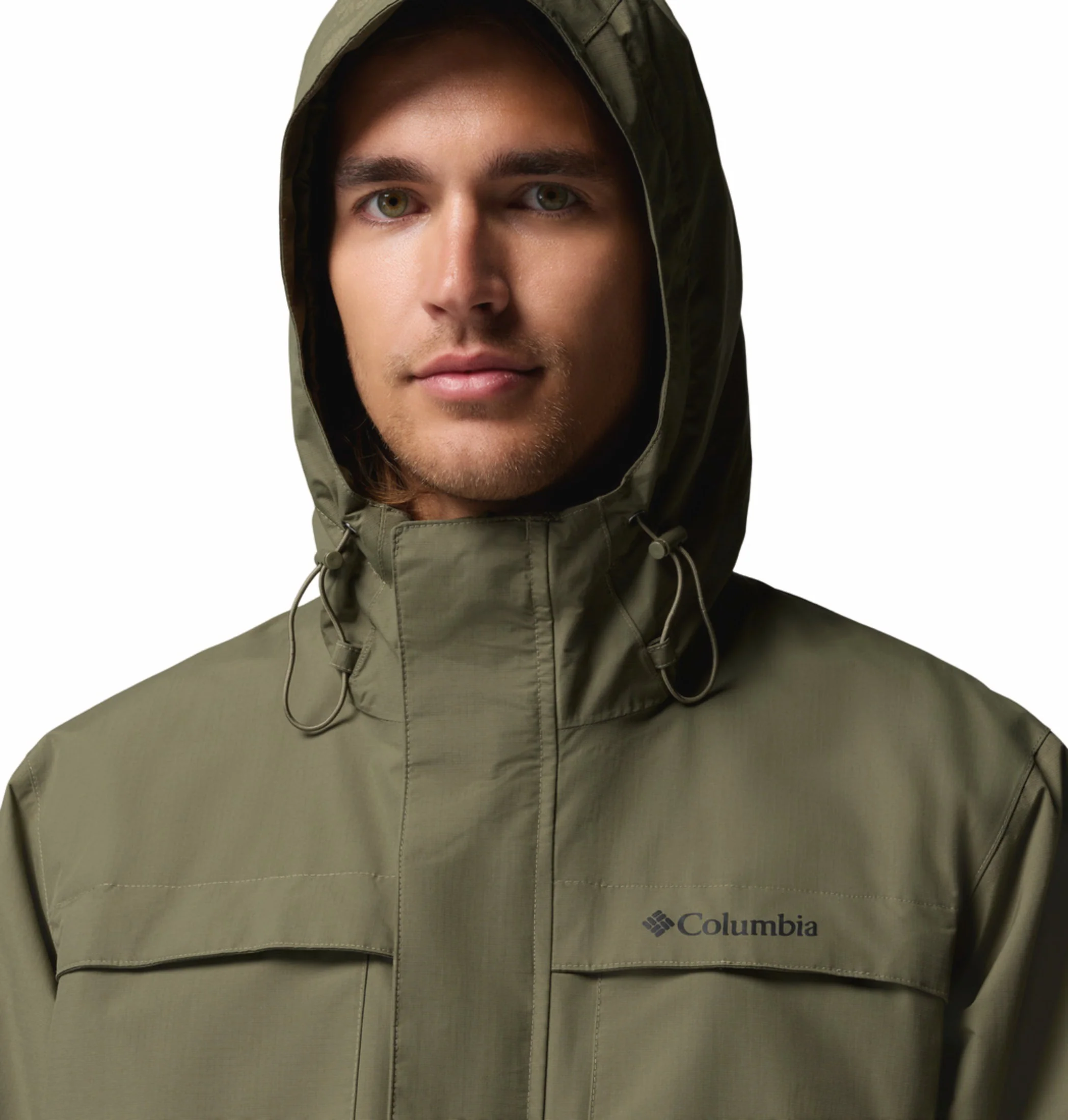 Columbia Men Olive Green Omni-Tech Landroamer II Rain Jacket - Image 7
