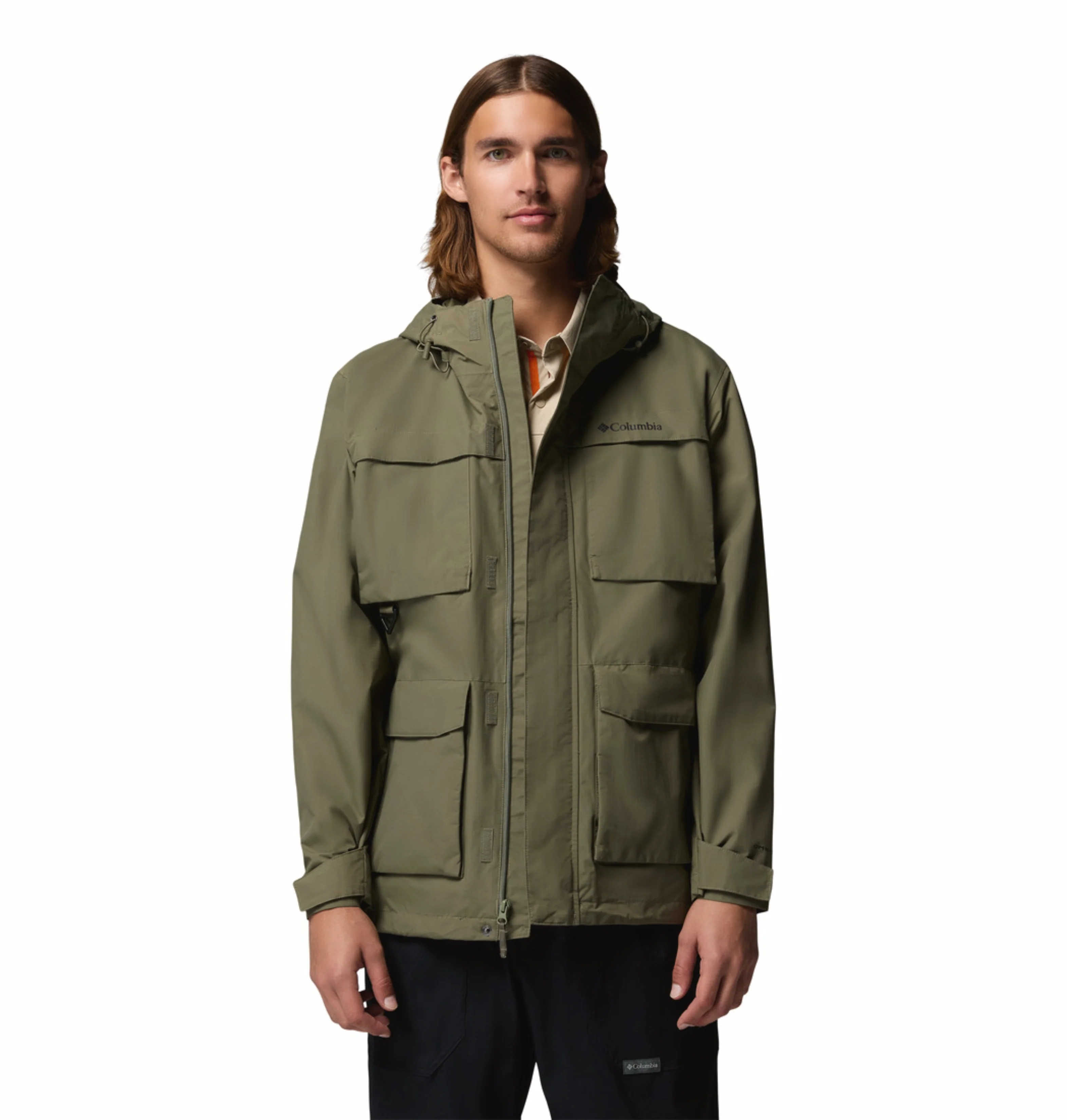 Columbia Men Olive Green Omni-Tech Landroamer II Rain Jacket - Image 8