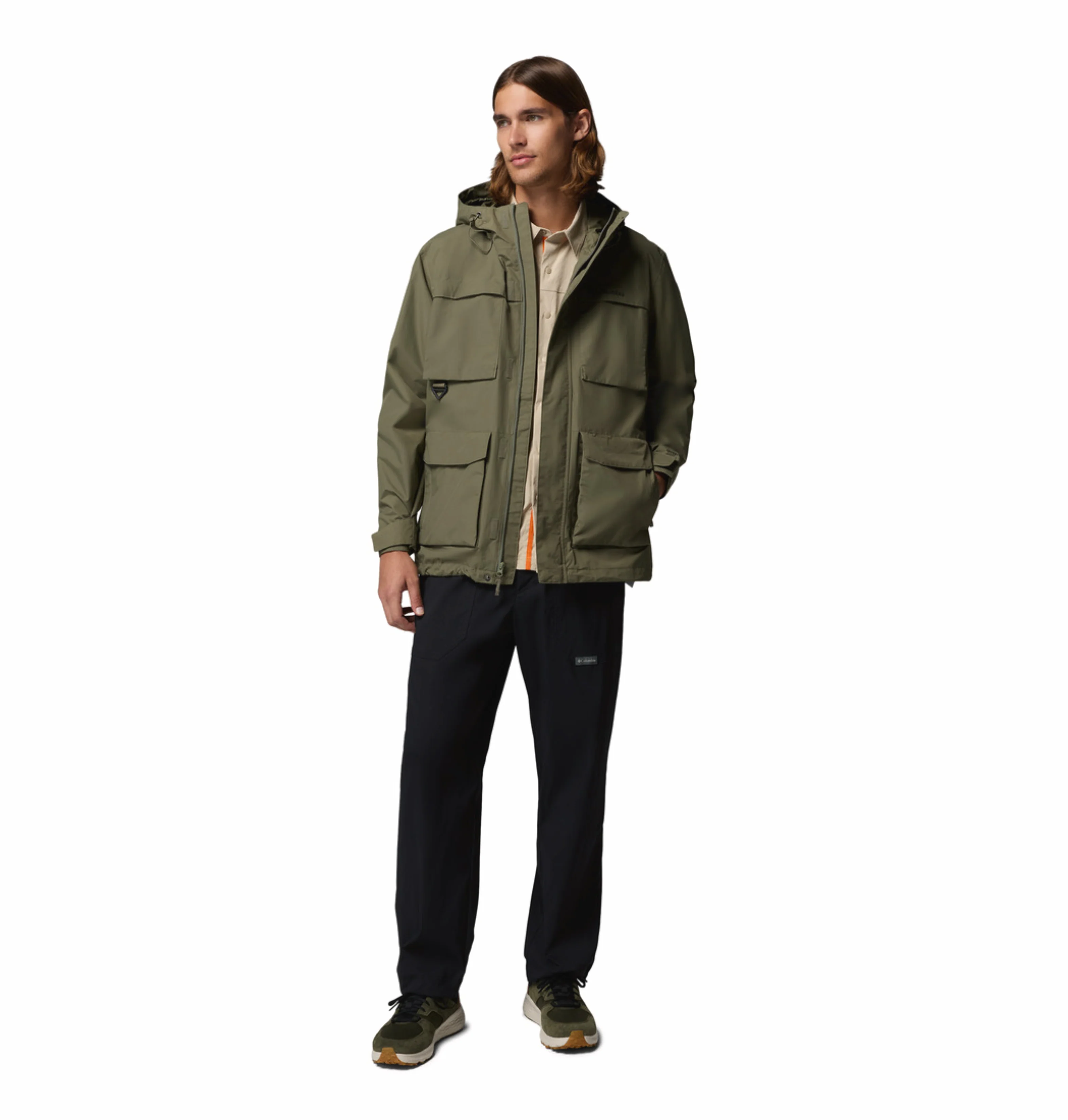Columbia Men Olive Green Omni-Tech Landroamer II Rain Jacket - Image 9