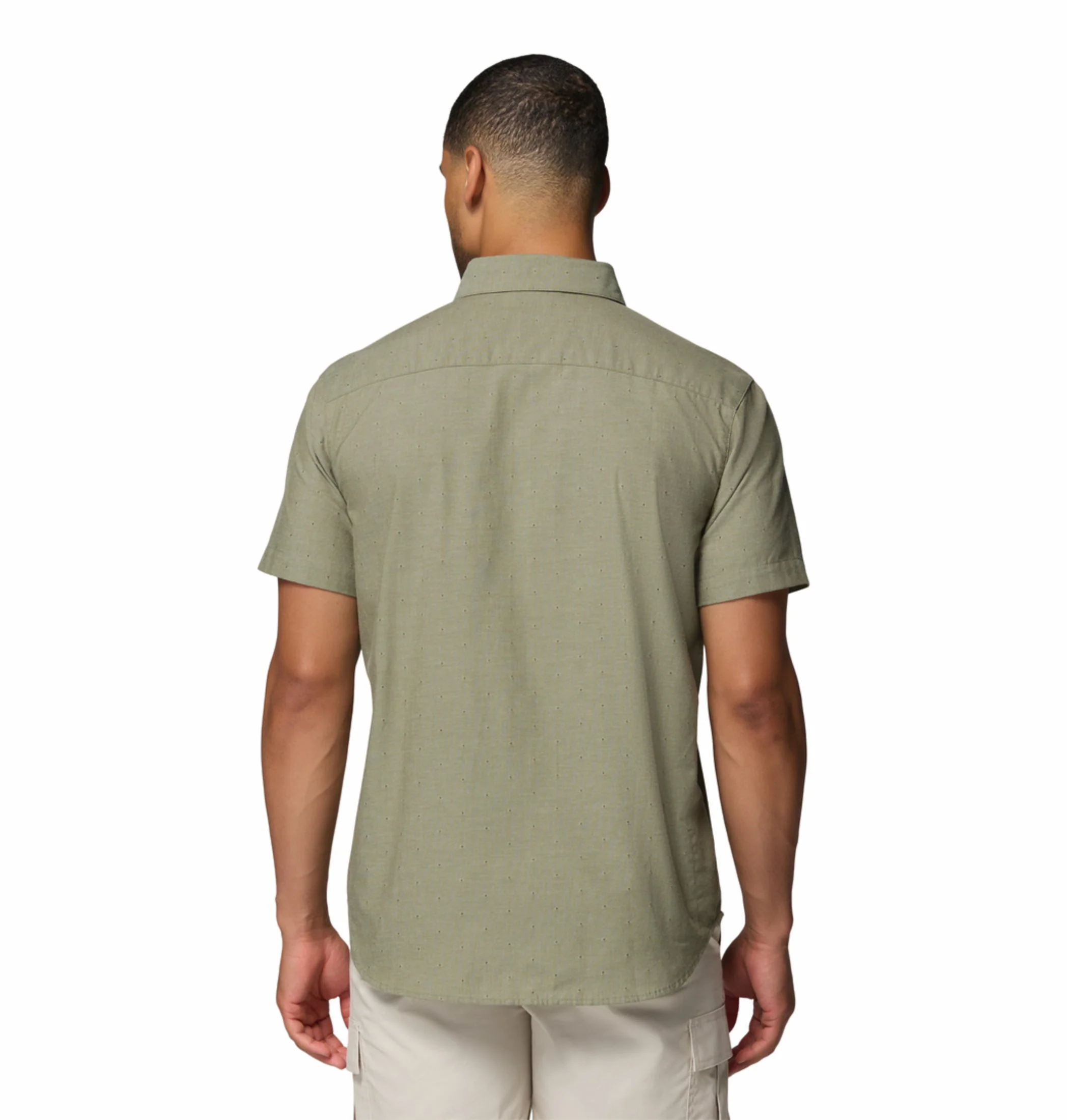 Columbia Men Olive Green Omni-Wick Rapid Rivers Novelty Short Sleeve Shirt - Image 4