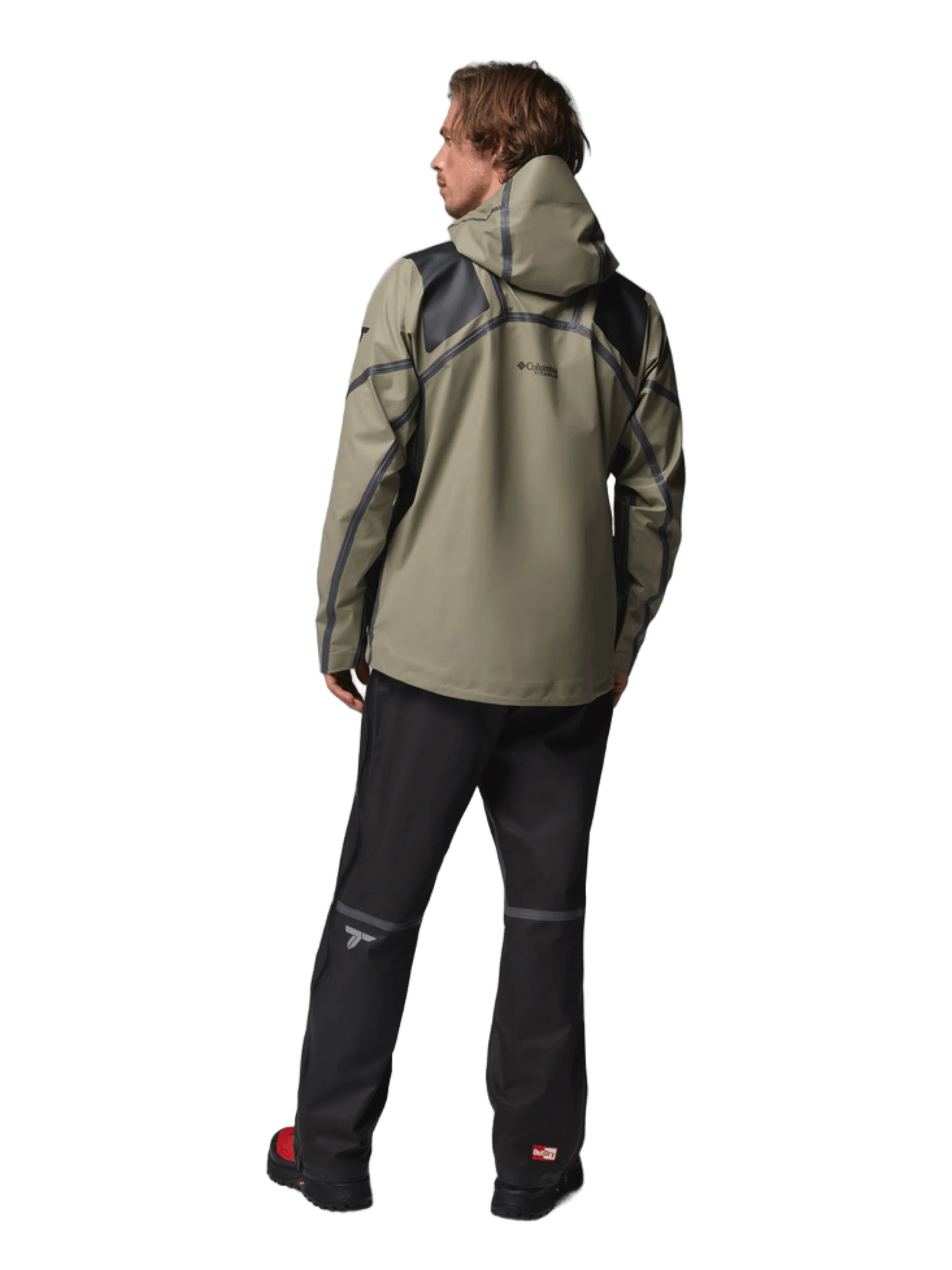 Columbia Men Olive Green OutDry Whistler Peak Shell Rain Jacket - Image 4