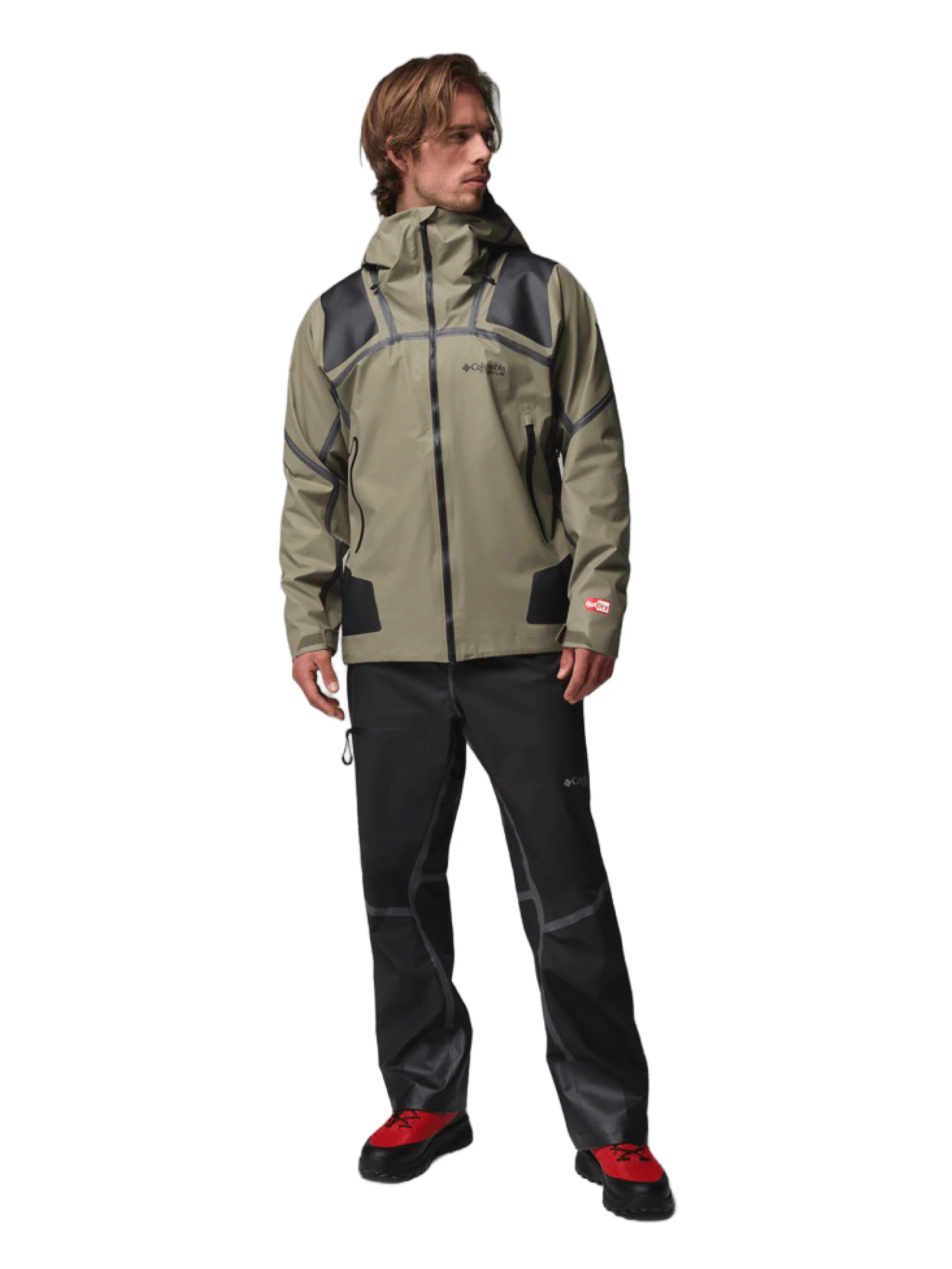 Columbia Men Olive Green OutDry Whistler Peak Shell Rain Jacket - Image 6
