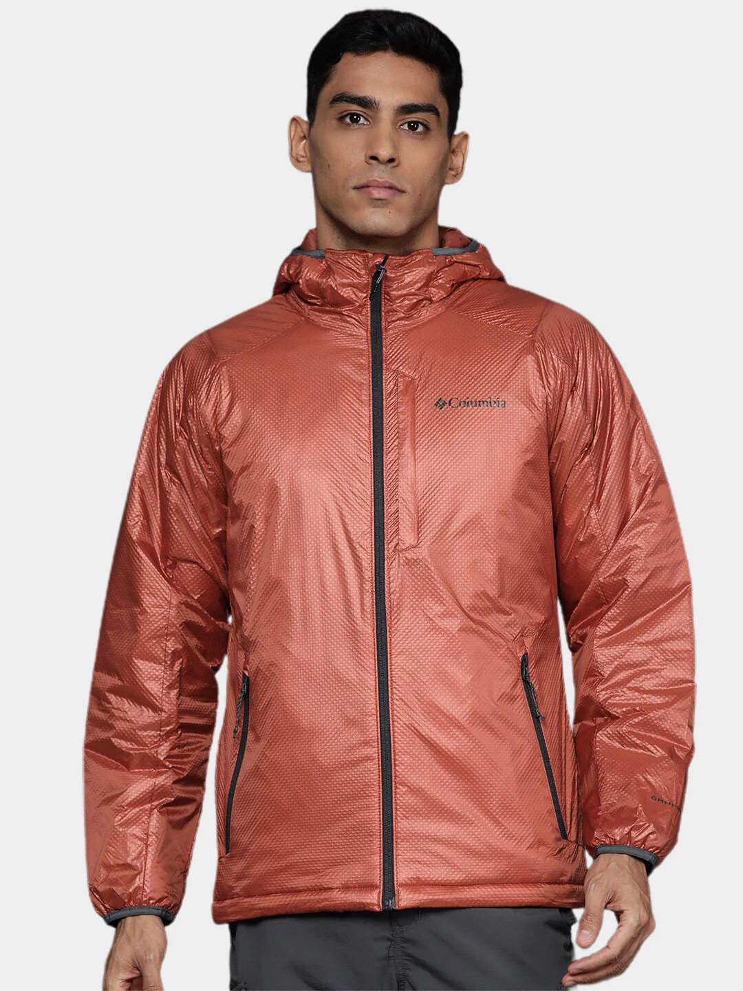 Columbia Men Orange Arch Rock Double Wall Elite Hooded Jacket - Image 10