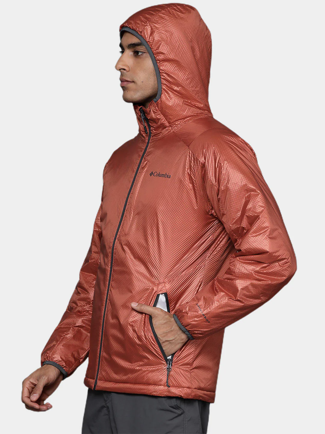 Columbia Men Orange Arch Rock Double Wall Elite Hooded Jacket - Image 12