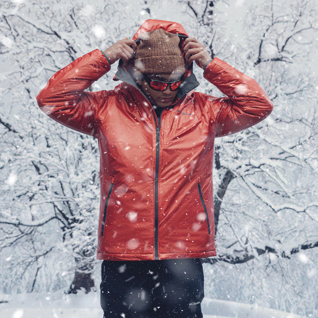 Columbia Men Orange Arch Rock Double Wall Elite Hooded Jacket - Image 14
