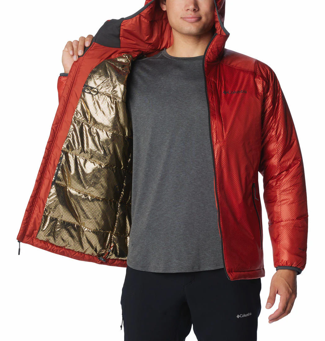 Columbia Men Orange Arch Rock Double Wall Elite Hooded Jacket - Image 2