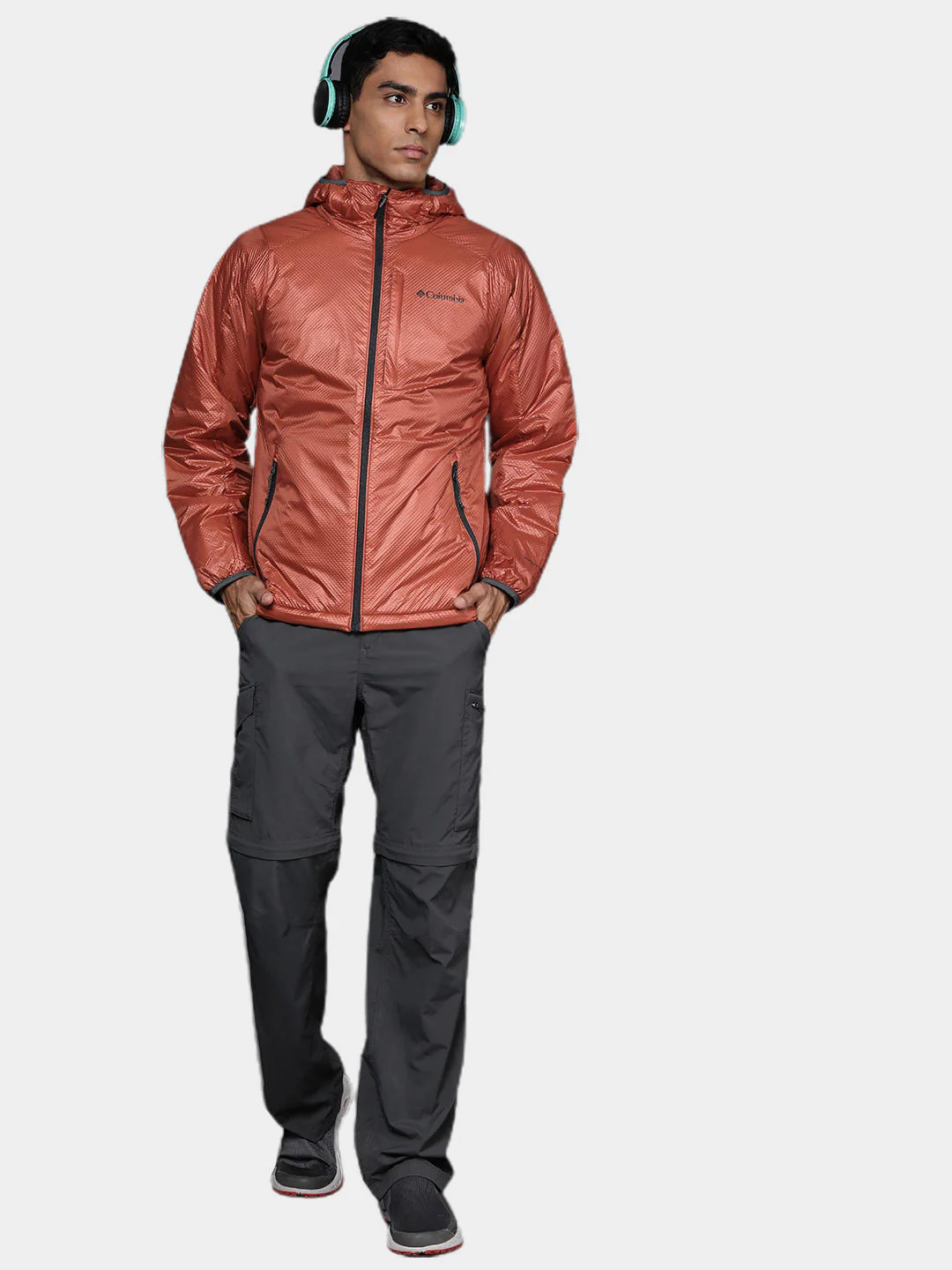 Columbia Men Orange Arch Rock Double Wall Elite Hooded Jacket - Image 9