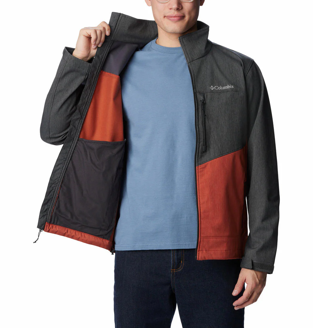 Columbia Men Orange Cruiser Valley Softshell Jacket - Image 6