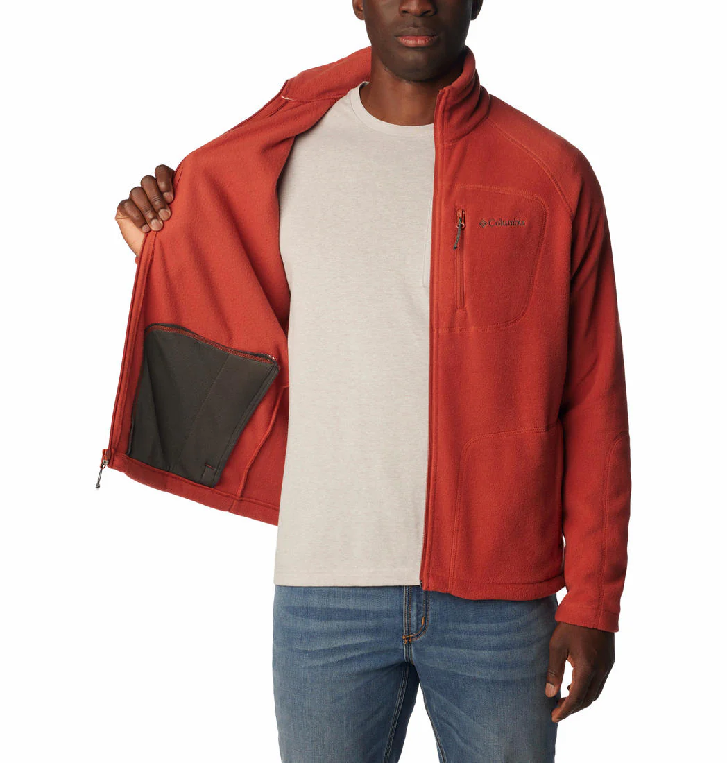 Columbia Men Orange Fast Trek II Full Zip Fleece - Image 3