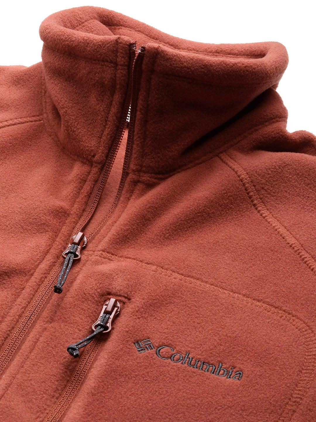 Columbia Men Orange Fast Trek II Full Zip Fleece - Image 4