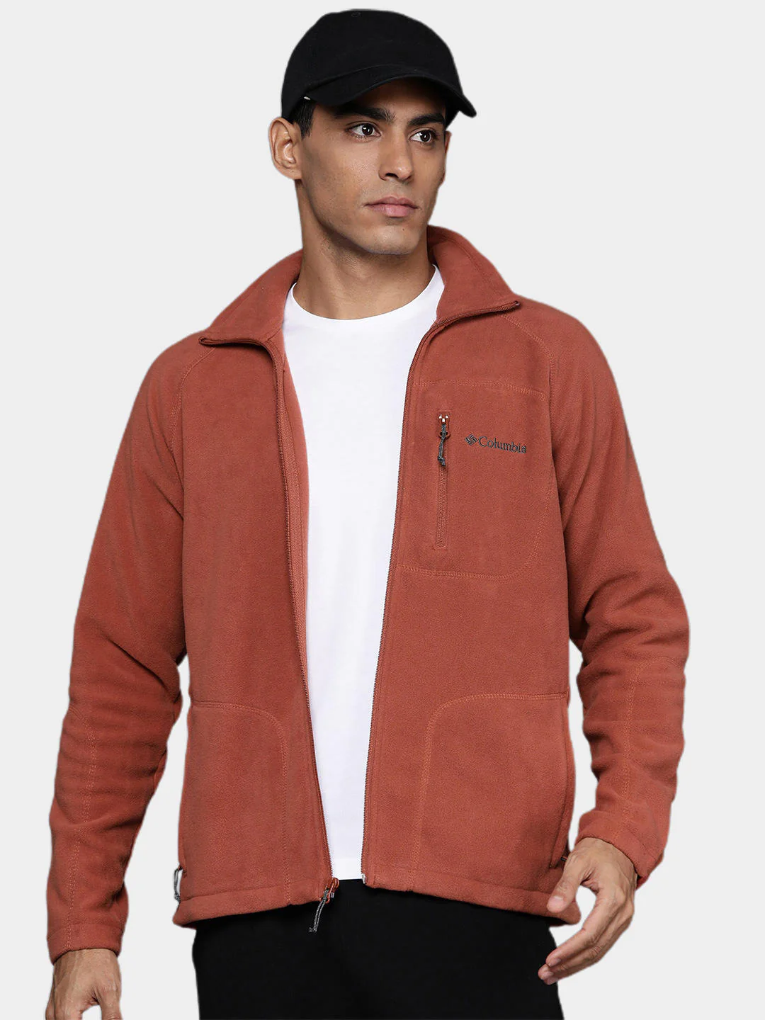 Columbia Men Orange Fast Trek II Full Zip Fleece - Image 8