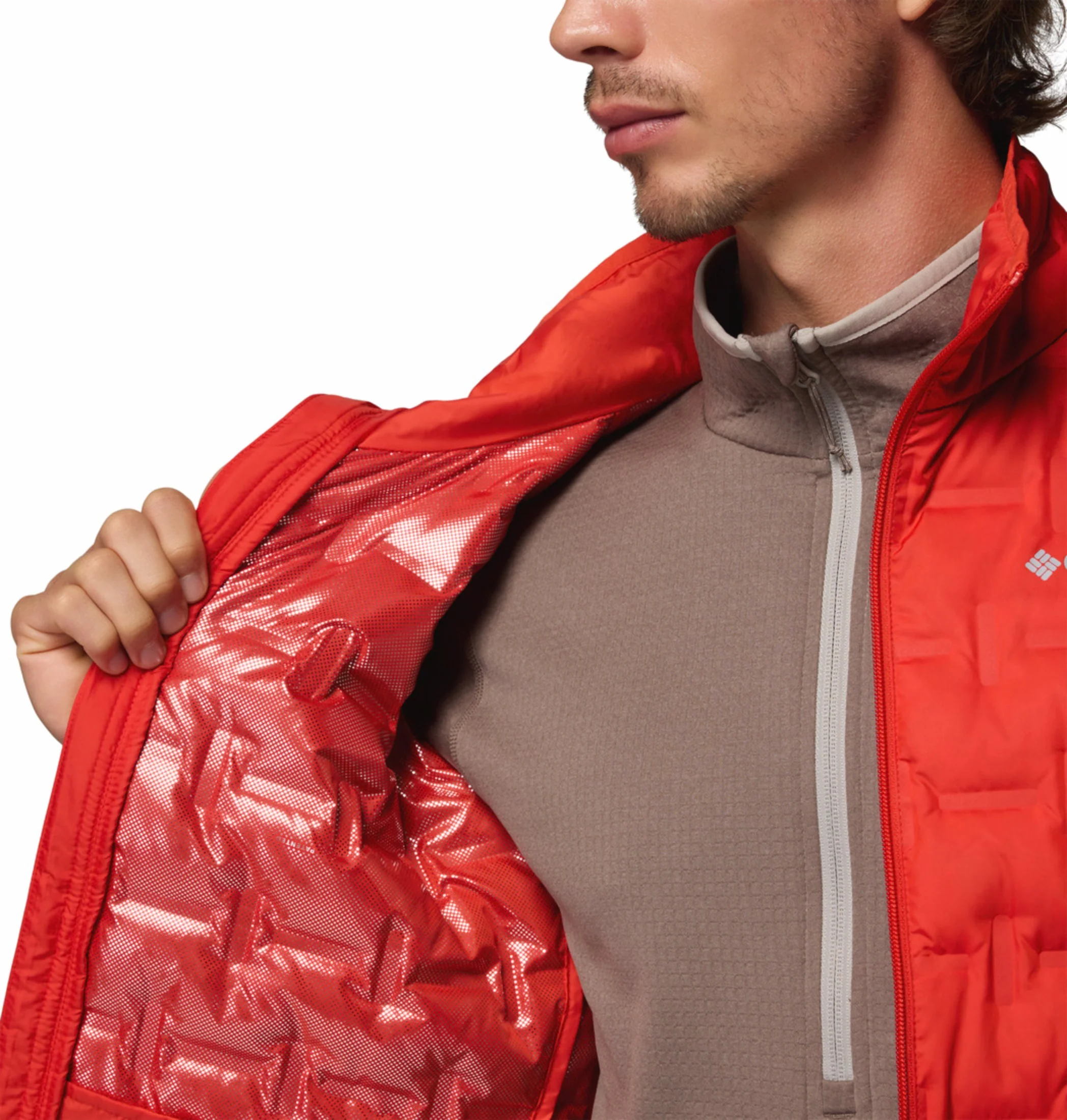 Columbia Men Orange Heat Seal Delta Ridge II Down Jacket - Image 5