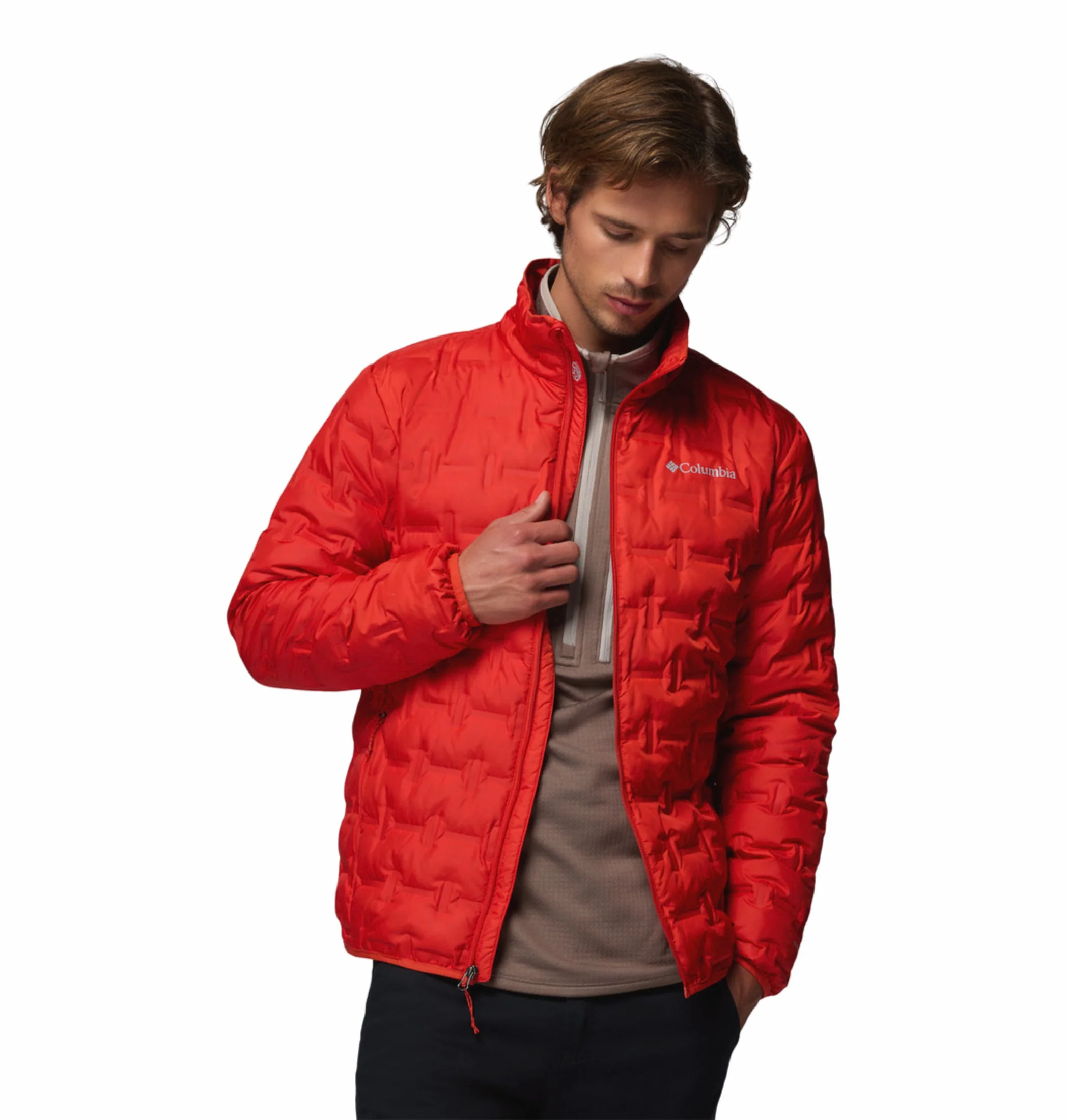 Columbia Men Orange Heat Seal Delta Ridge II Down Jacket - Image 7