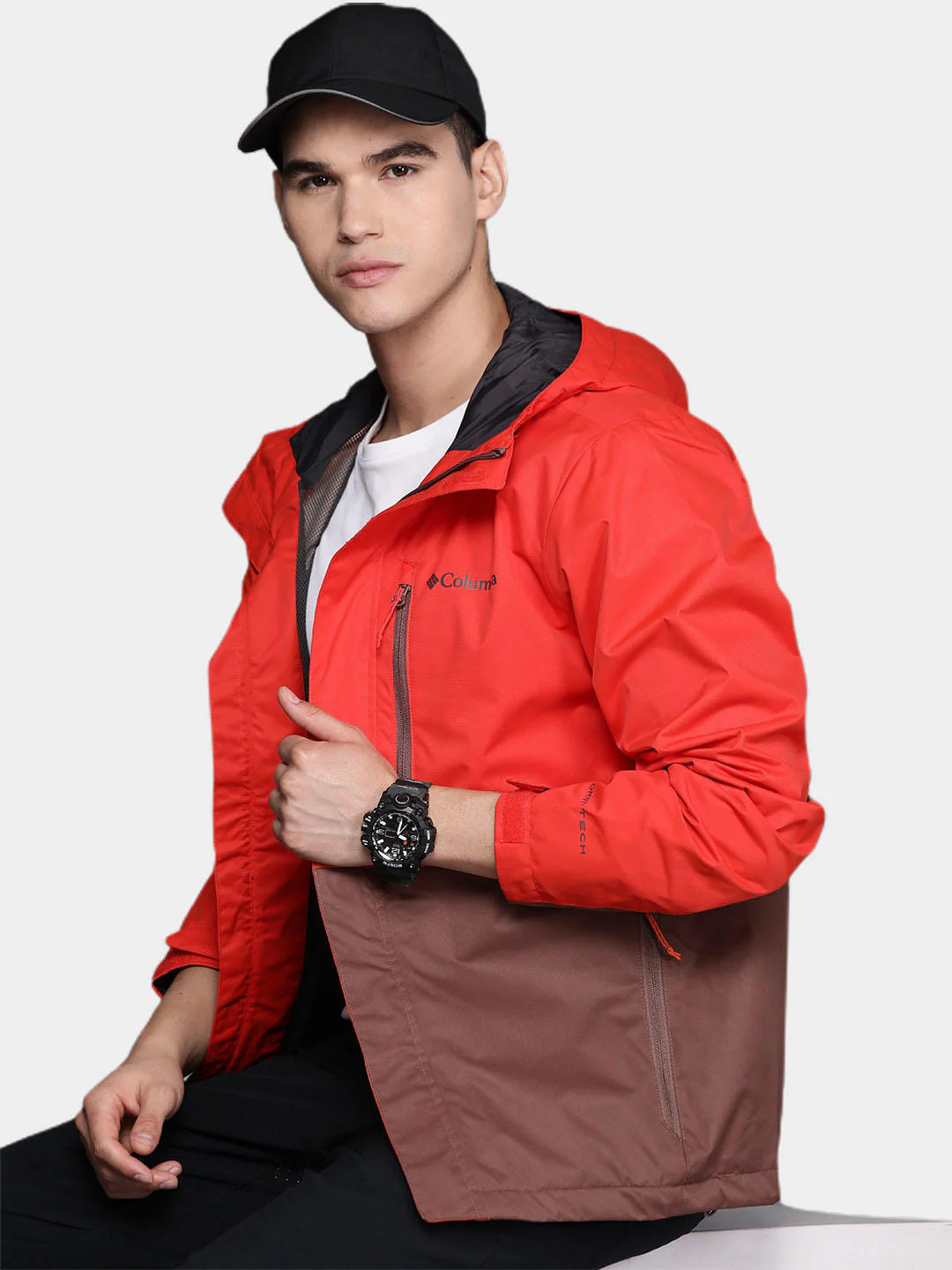 Columbia Men Orange Hikebound Jacket Waterproof - Image 9