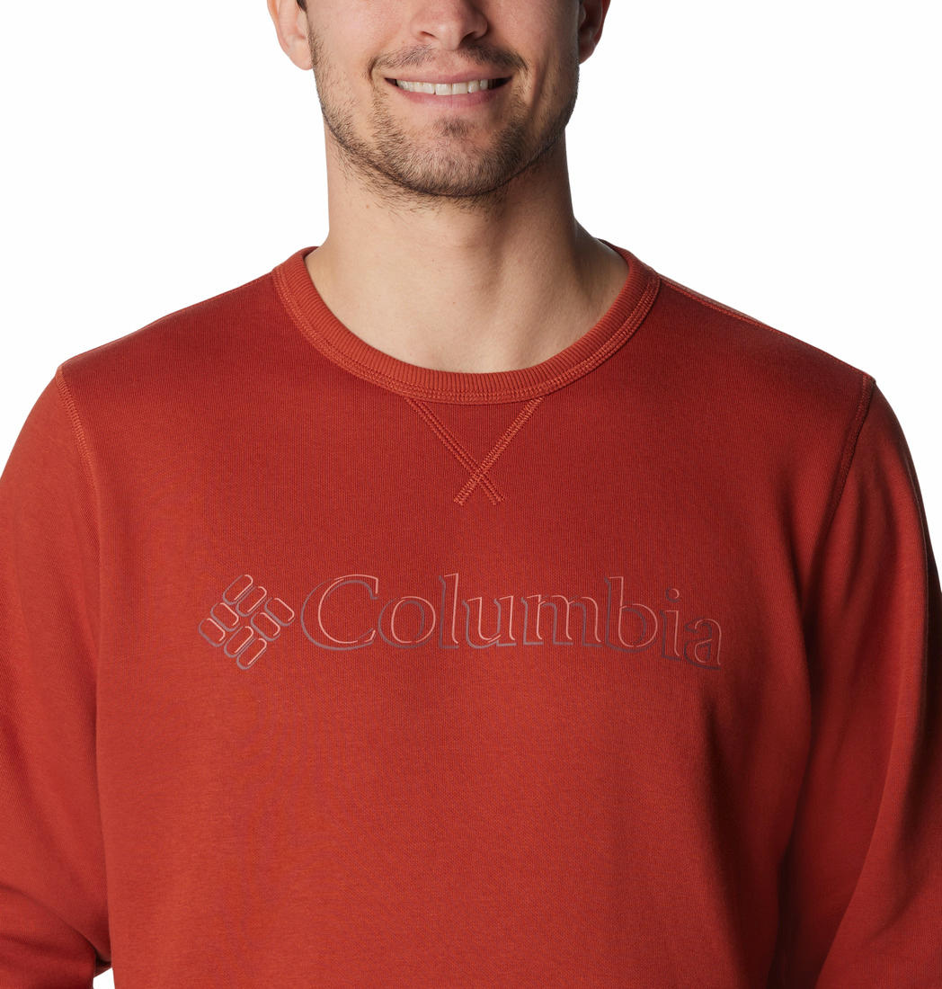 Columbia Men Orange M Columbia Logo Fleece Crew (Sun Protection) - Image 3