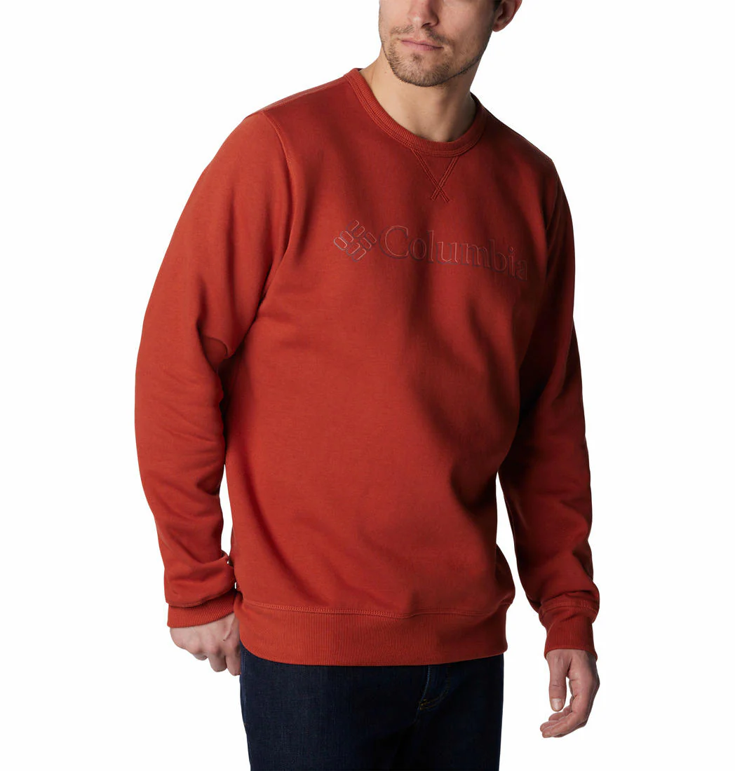 Columbia Men Orange M Columbia Logo Fleece Crew (Sun Protection) - Image 4