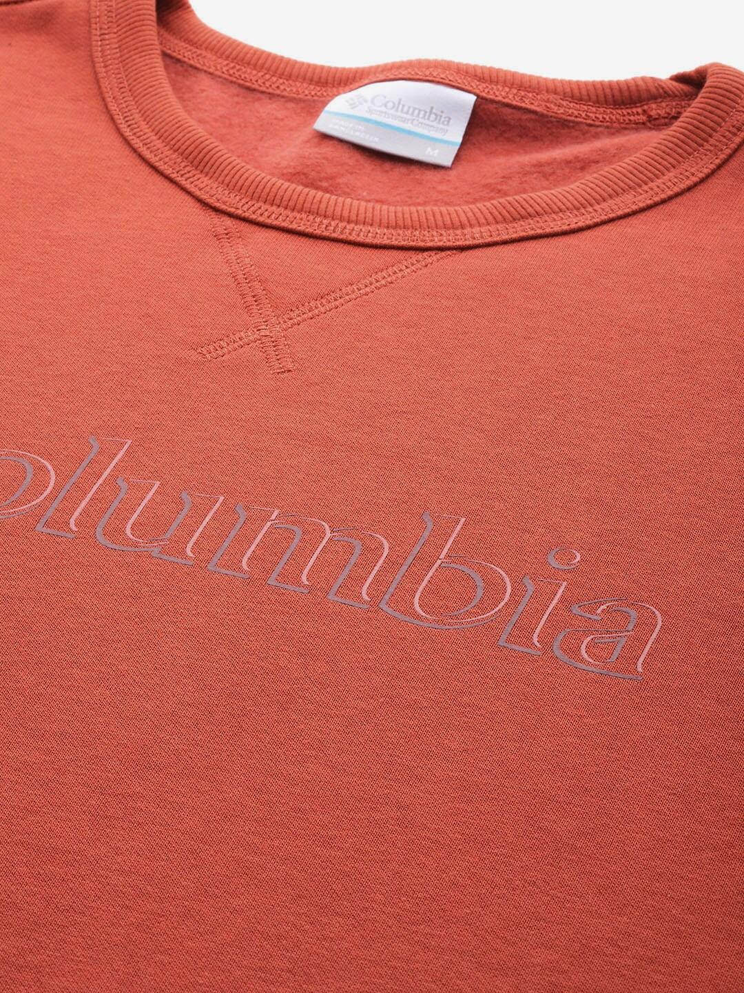 Columbia Men Orange M Columbia Logo Fleece Crew (Sun Protection) - Image 6