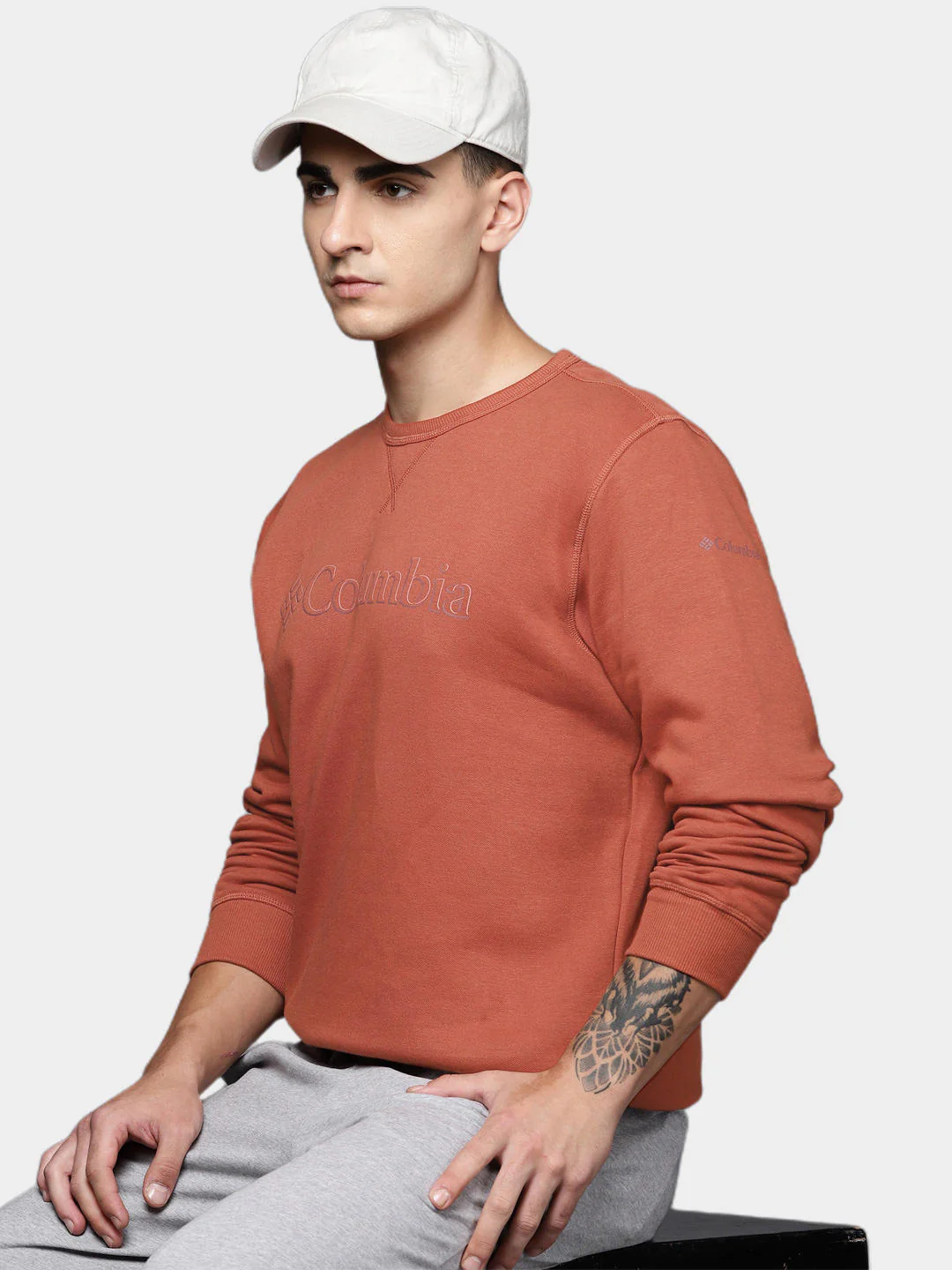 Columbia Men Orange M Columbia Logo Fleece Crew (Sun Protection) - Image 7