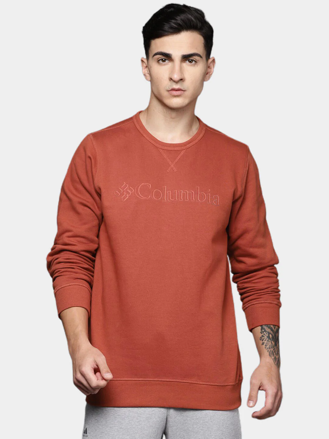 Columbia Men Orange M Columbia Logo Fleece Crew (Sun Protection) - Image 8